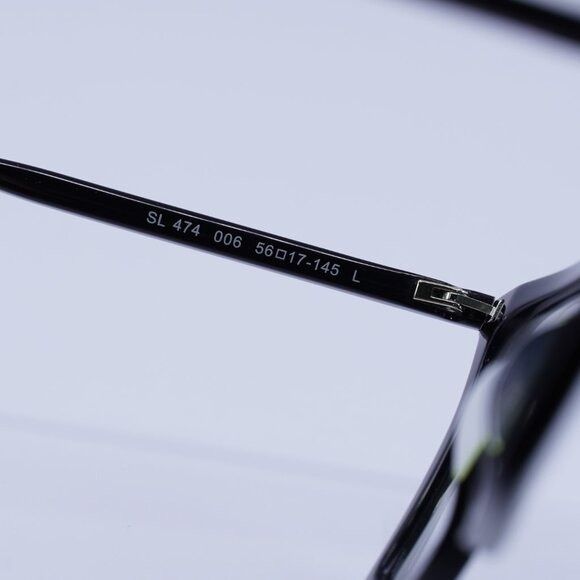 Saint Laurent Paris Saint Laurent SL474 006 Sunglasses Shiny Black Square Frame Size ONE SIZE - 6 Thumbnail