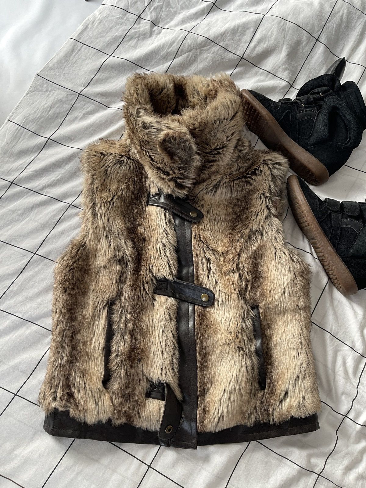 If Six Was Nine Vintage Issey Miyake Yohji vibe FUR Fuzzy Avant Garde Vest Size US M / EU 48-50 / 2 - 5 Thumbnail