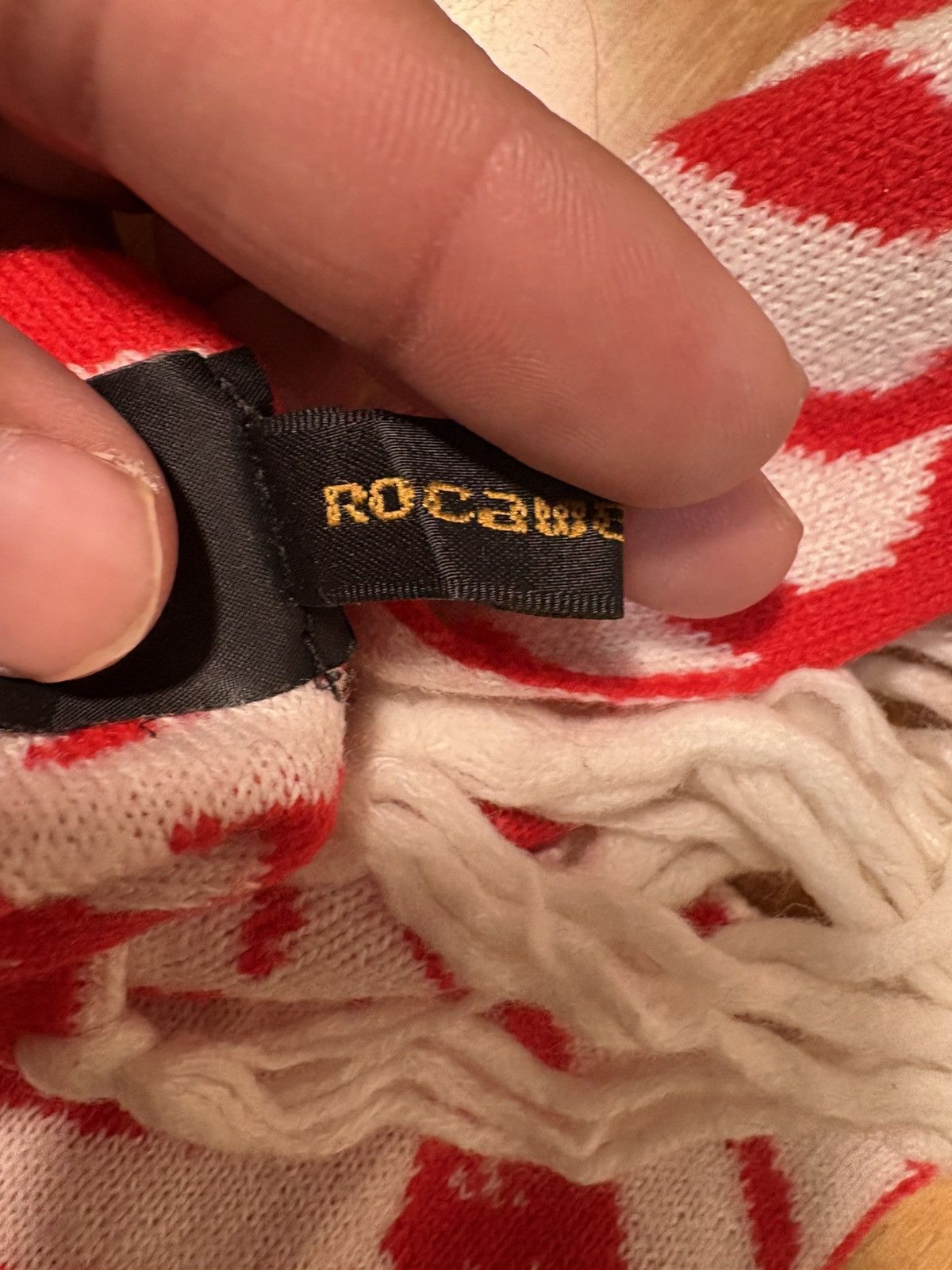 Rocawear VTG Rocawear AOP Monogram Knit Scarf Y2K JayZ Streetwear Size ONE SIZE - 3 Thumbnail