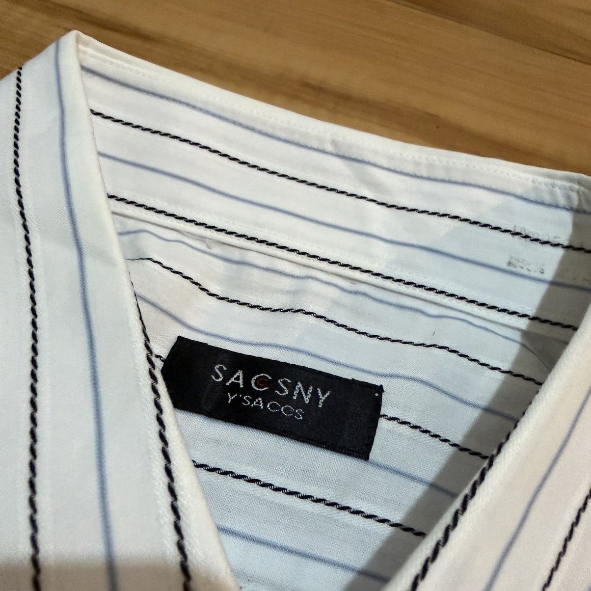 Yohji Yamamoto Sacsny y'saccs striped shirt Size US XL / EU 56 / 4 - 3 Thumbnail