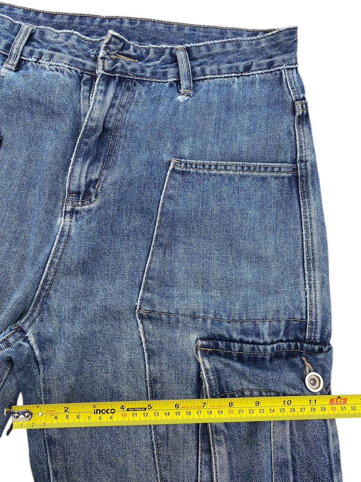 Japanese Brand Japanese Brands Baggy Wide Leg Cargo Jeans Size US 34 / EU 50 - 7 Thumbnail