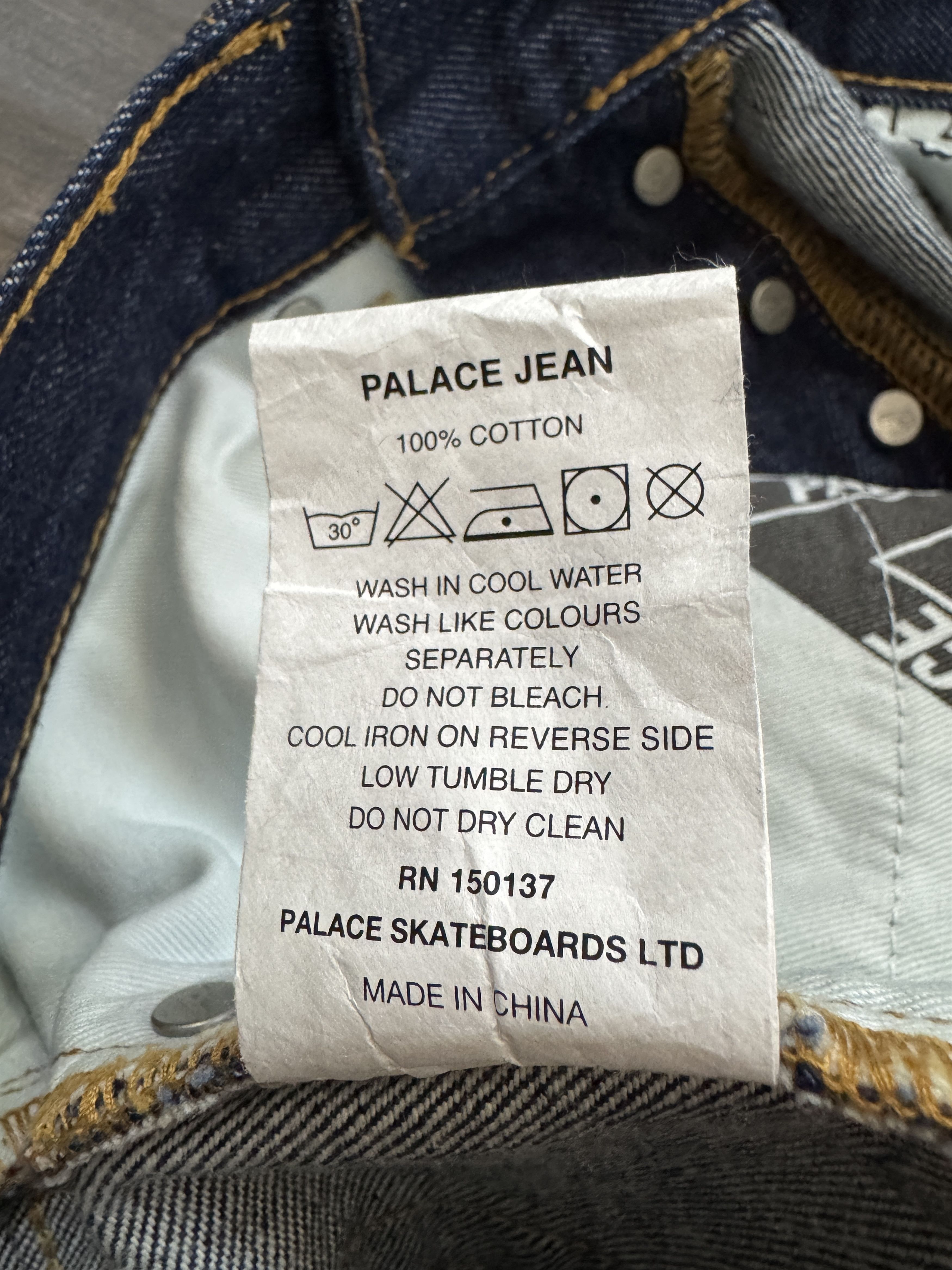 Palace Palace Straight Denim Dark Indigo Blue Size US 30 / EU 46 - 10 Thumbnail