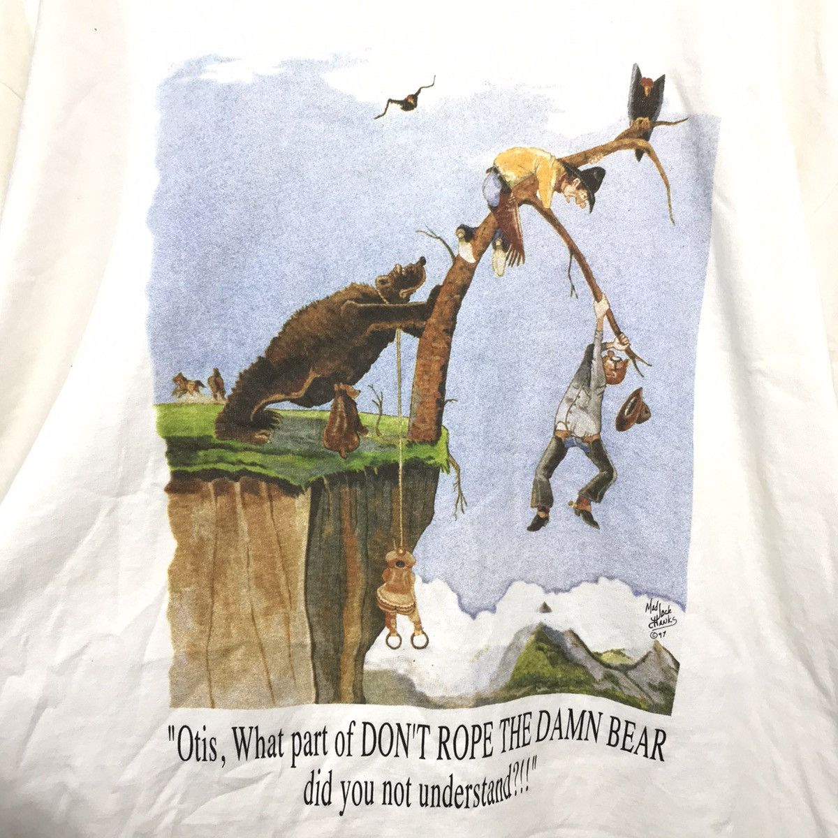 Vintage Vintage 90s Otis and bear funny movie art graphic shirt Size US XL / EU 56 / 4 - 5 Thumbnail