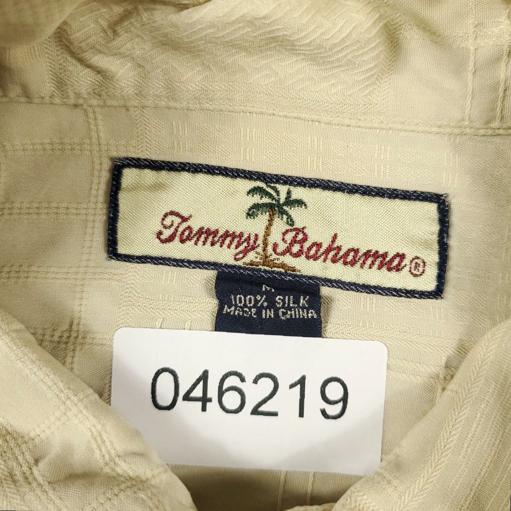 Tommy Bahama Tommy Bahama Button-Up Shirt Mens Medium Beige Short Sleeve Hawaiian Aloha Size US M / EU 48-50 / 2 - 7 Thumbnail