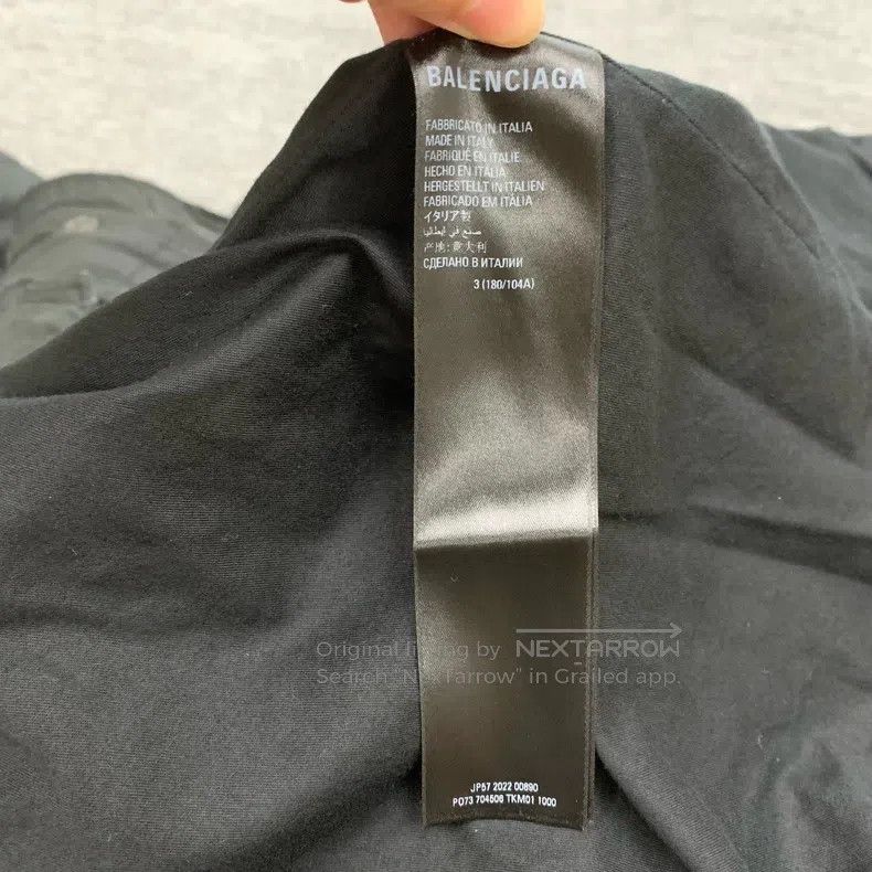 Balenciaga Balenciaga Black Cotton Jacket with Back Logo Size US L / EU 52-54 / 3 - 5 Thumbnail