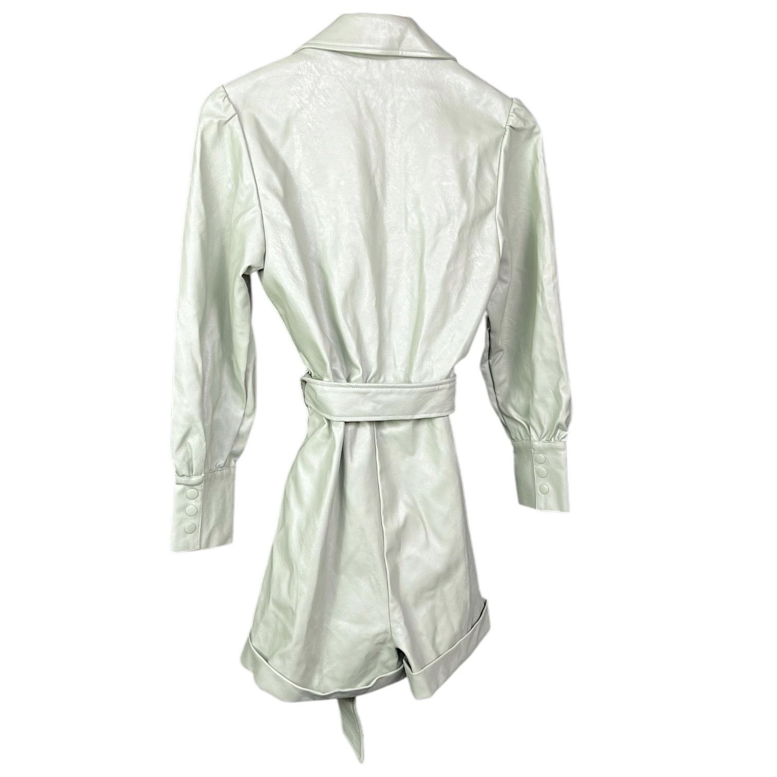 7 For All Mankind NWT 7 For All Mankind Sage Green Belted Faux Leather Romper Size 30" / US 8 / IT 44 - 9 Thumbnail
