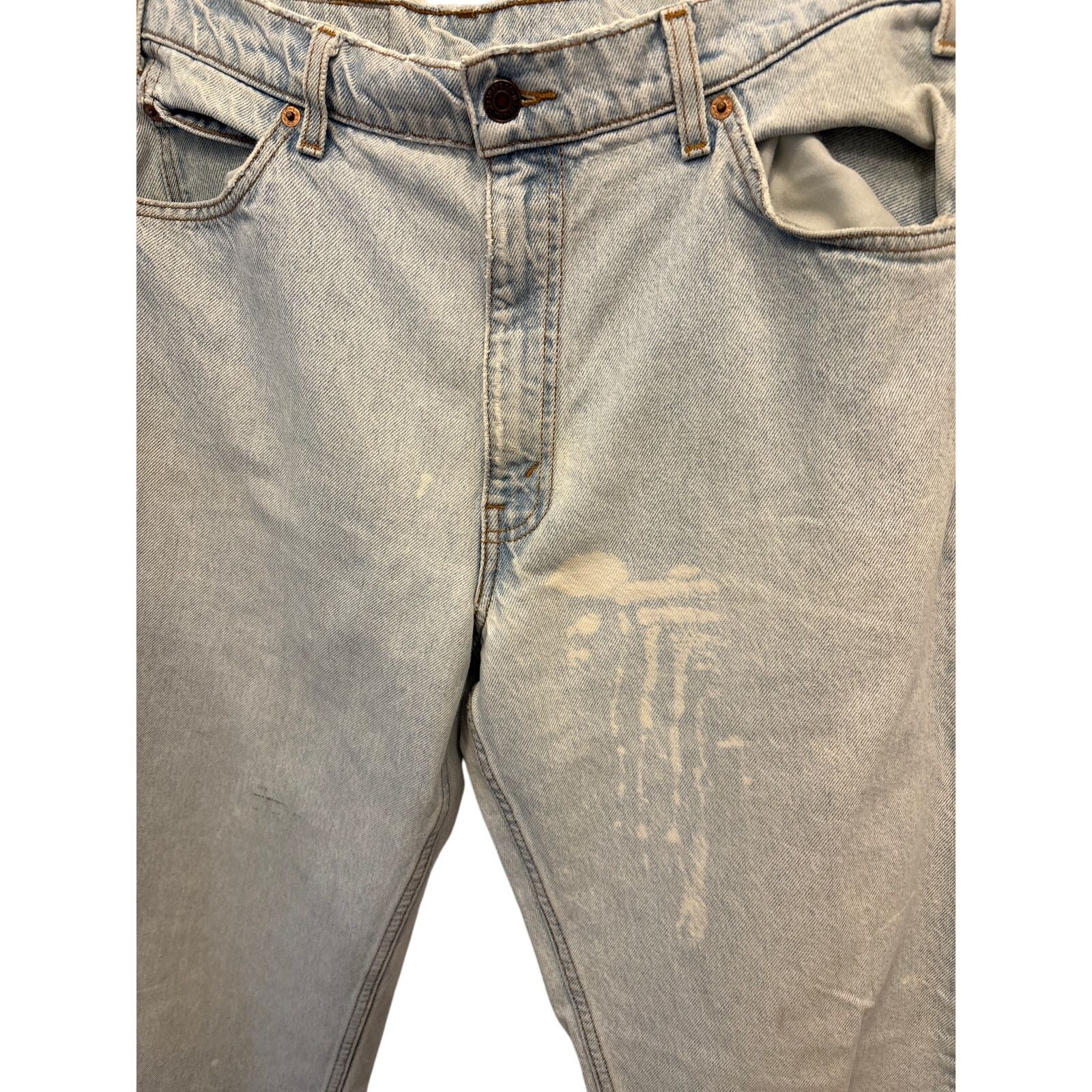 Levi's VTG 95 Levi's 550 orange tab 36x36 thrash bleach light wash Size US 36 / EU 52 - 5 Thumbnail