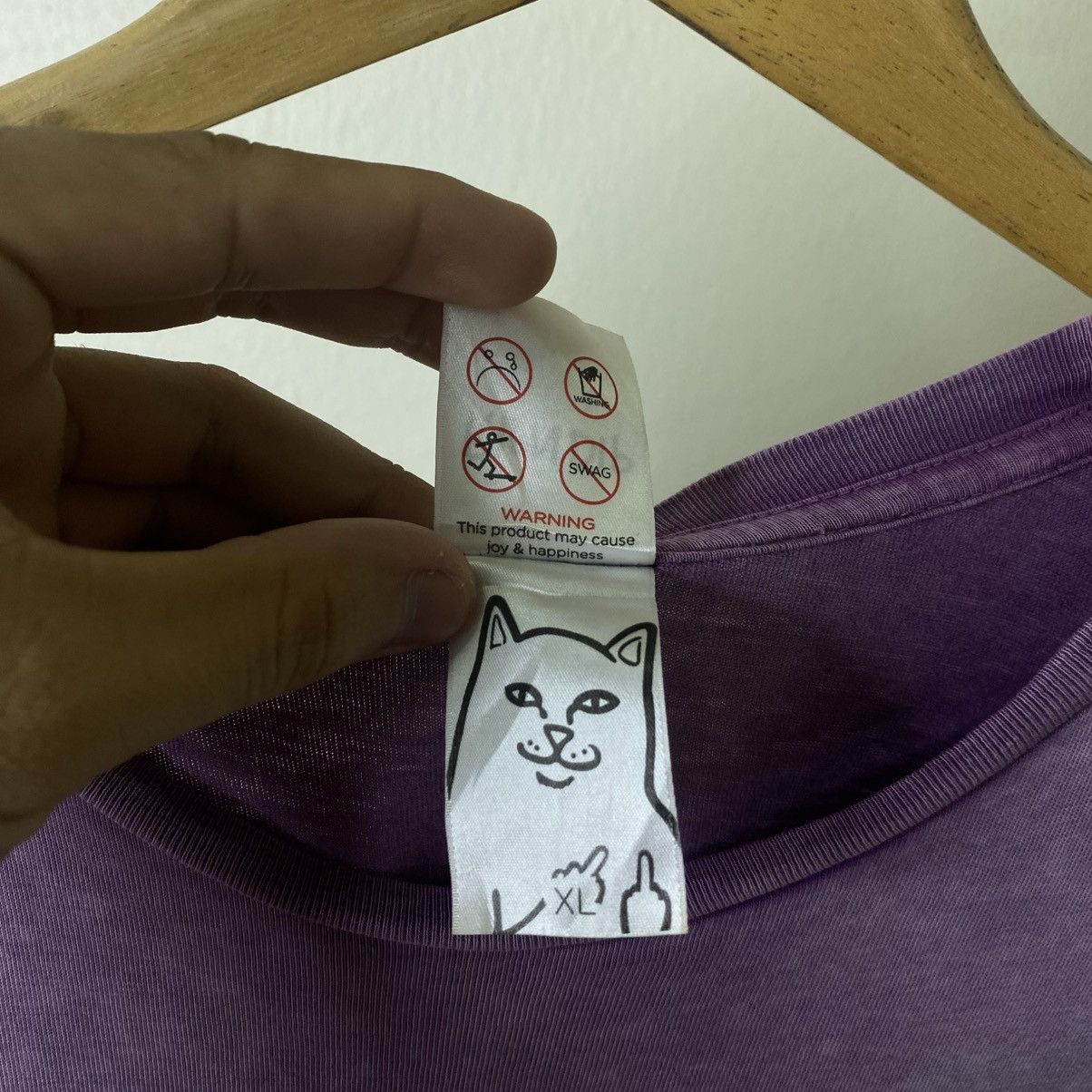 RIPNDIP Washed Purple Big Graphic LS Skater T Shirt Size US XXL / EU 58 / 5 - 10 Thumbnail