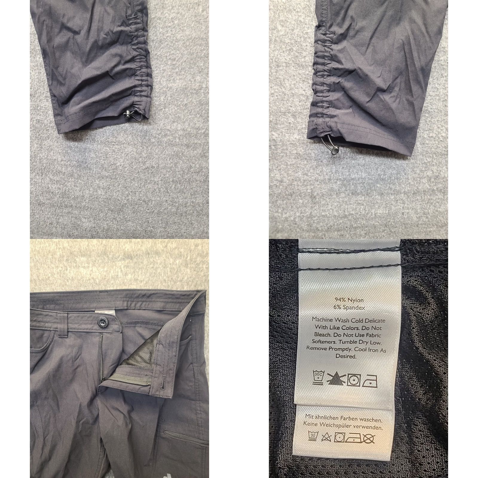 Eddie Bauer Eddie Bauer Capris Womens 6 First Ascent Cargo Regular Fit Outdoors Hiking Capris pants Black Nylon Spandex Canvas 20 in inseam 30 in waist Womens Size ONE SIZE - 8 Thumbnail