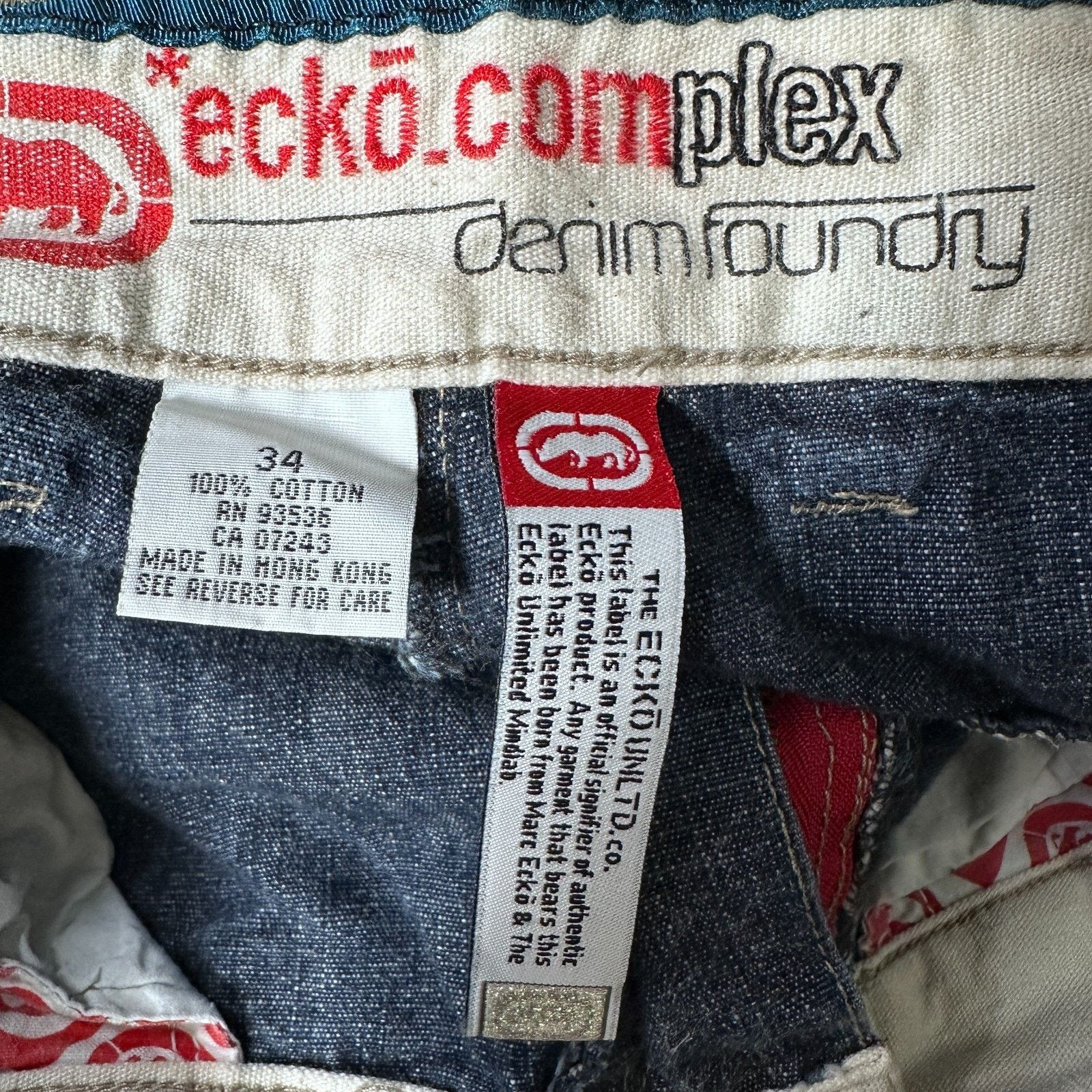Ecko Unltd. Vintage Ecko Wide Leg Baggy Skater Jeans Mens 34 Blue Y2K Size US 34 / EU 50 - 6 Thumbnail