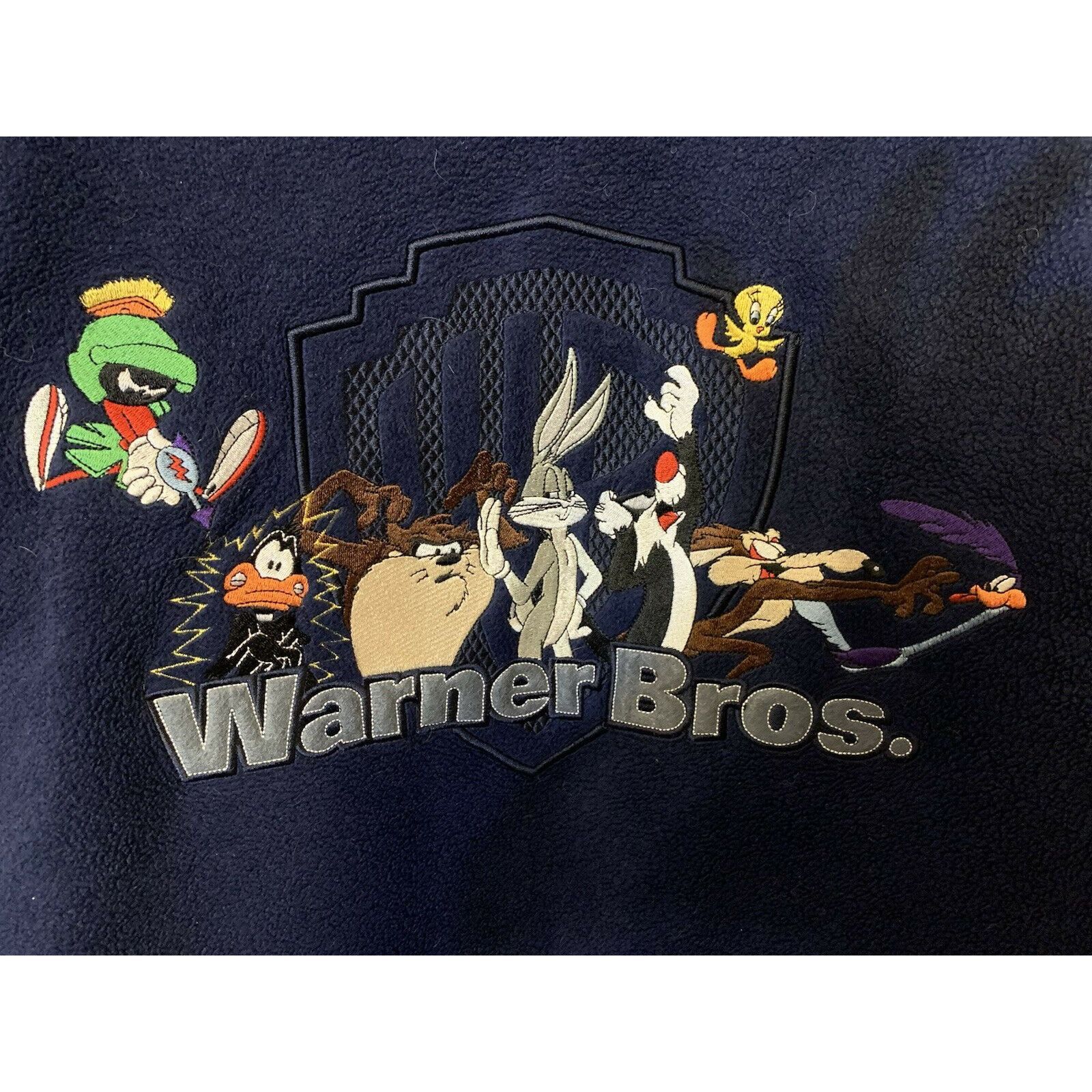 Warner Bros Warner Bros Looney Tunes Fleece Jacket Men’s Sz XL Navy Blue Size US XL / EU 56 / 4 - 1 Thumbnail