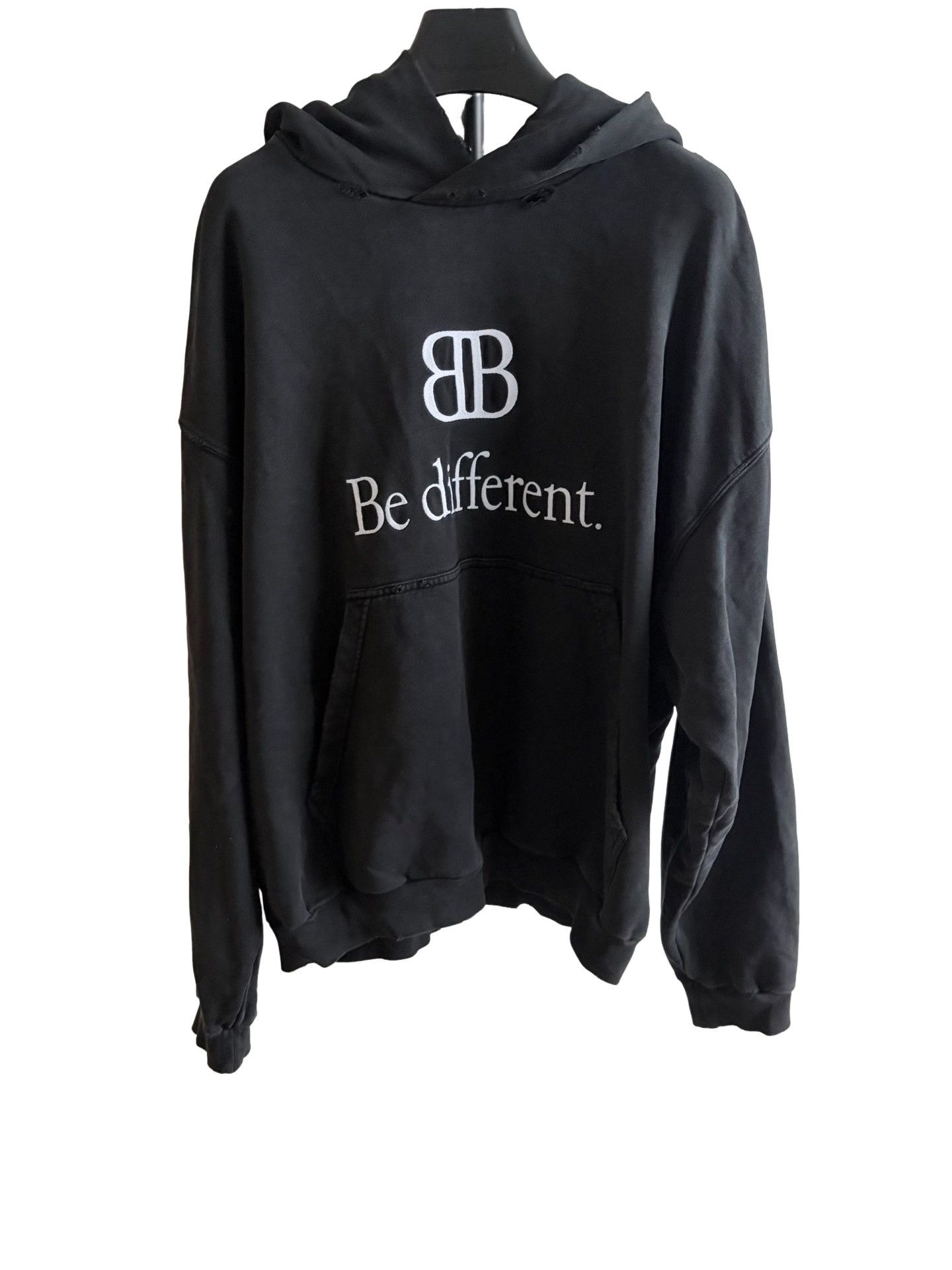 Balenciaga Balenciaga 'Be Different' Apple Hoodie Black | Grailed