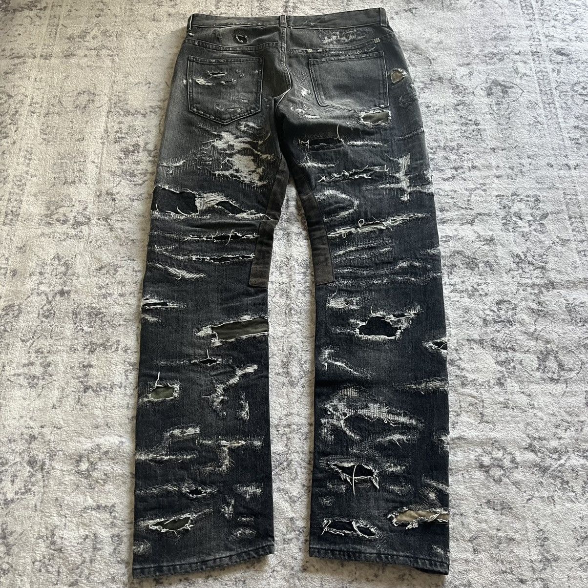 GIVENCHY デニム Givenchy Boro Stitched Distressed Moleskin Jeans Size 32