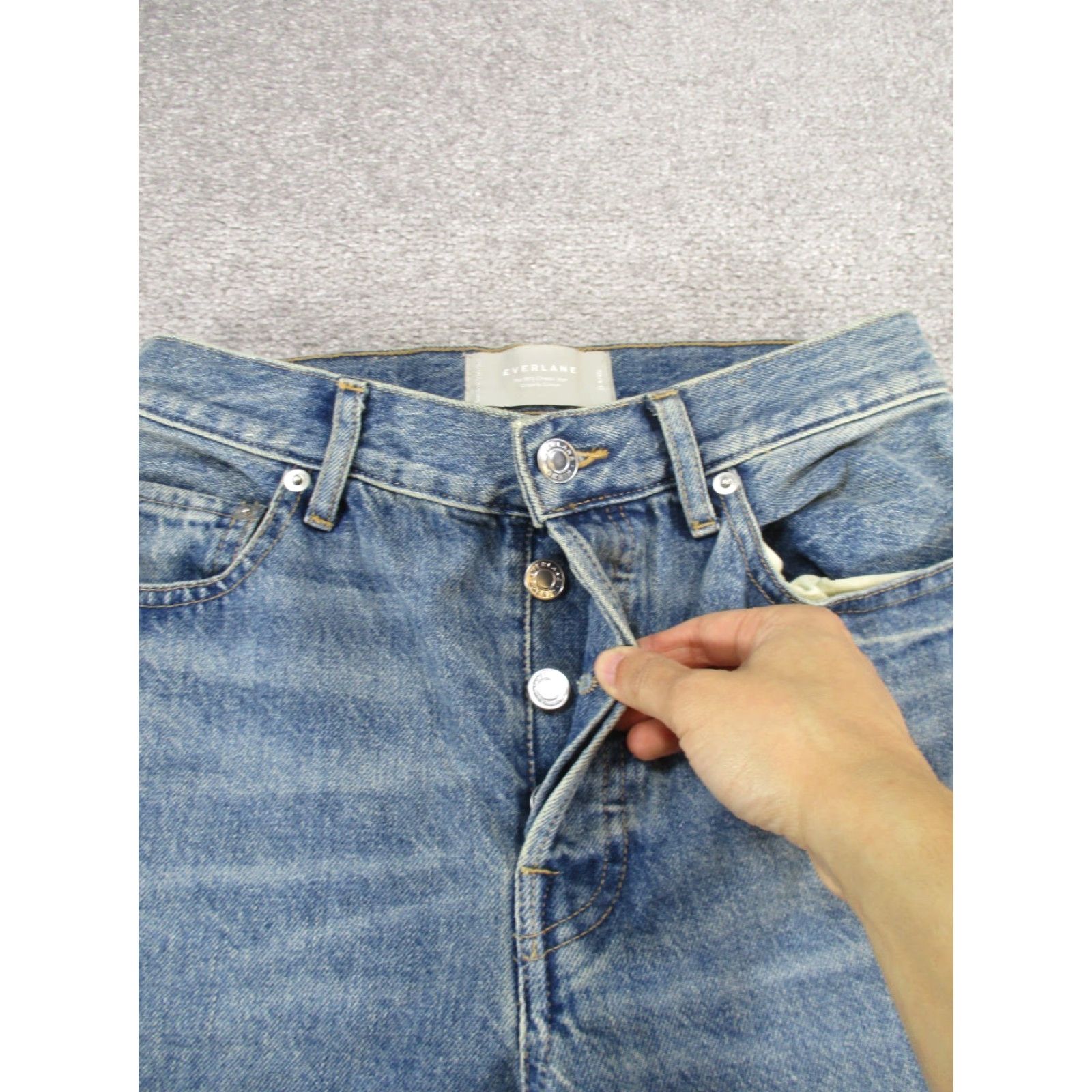Everlane VINTAGE Everlane Womens Jeans Ankle 23 Light Wash 90s Denim Pants Blue Slim Fit Size 40" / US 18 - 3 Thumbnail
