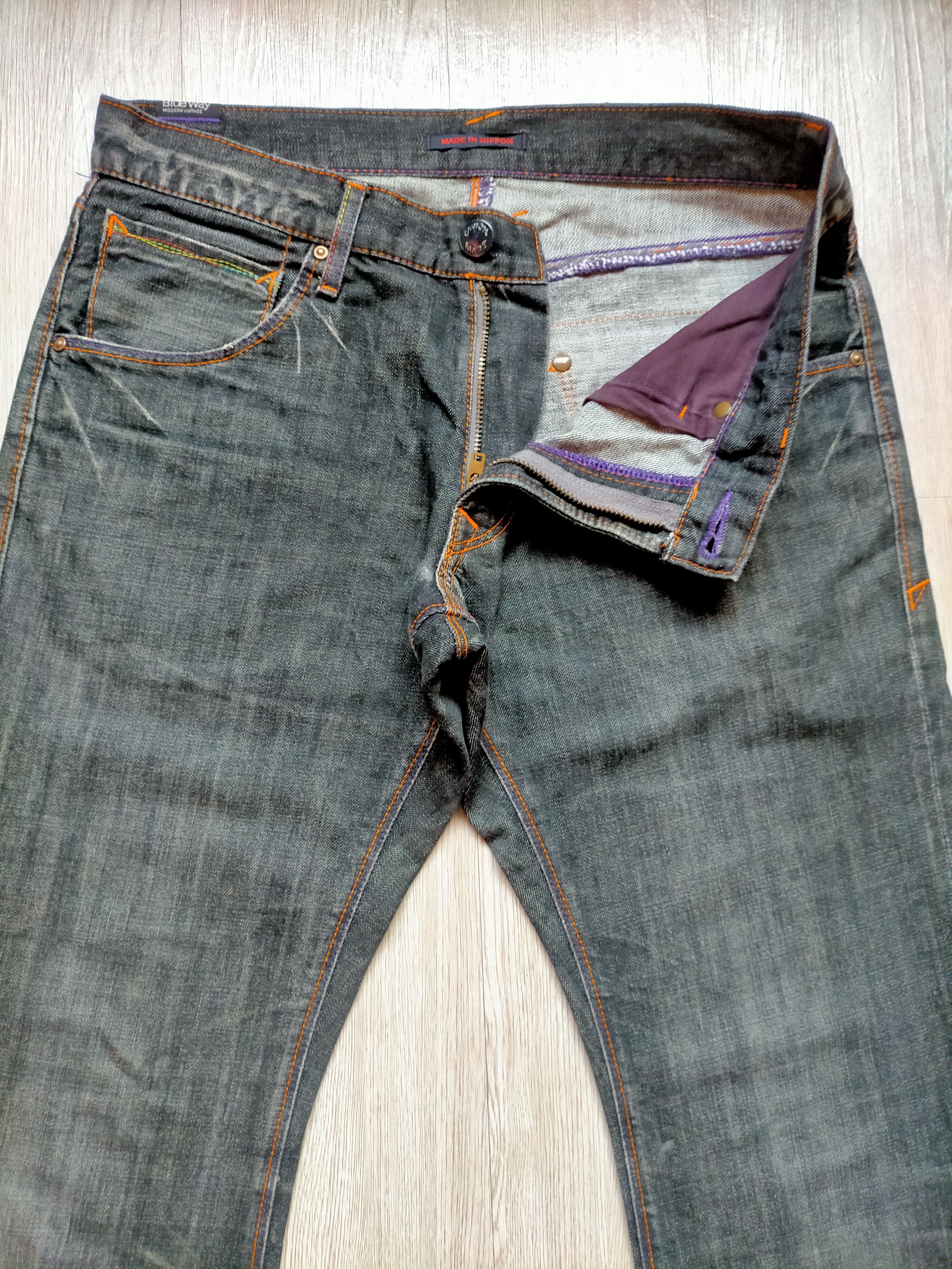 Hysteric Glamour × Japanese Brand Flare Jeans Union Made Blue Way Black Japan Boot cut Denim Size US 33 - 6 Thumbnail