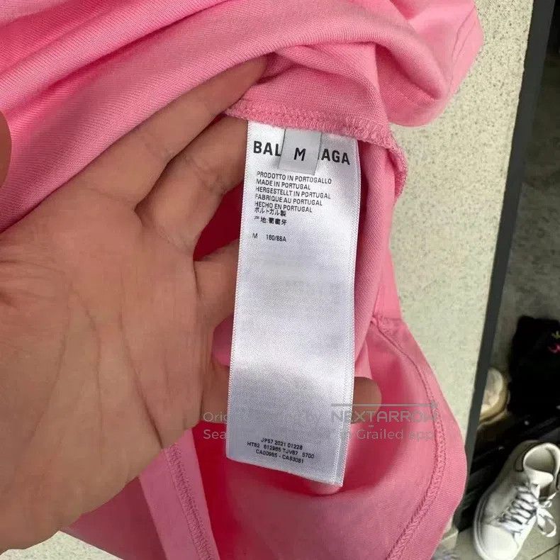 Balenciaga Balenciaga Pink Double B Logo Short Sleeve T-Shirt M Size Size US M / EU 48-50 / 2 - 4 Thumbnail