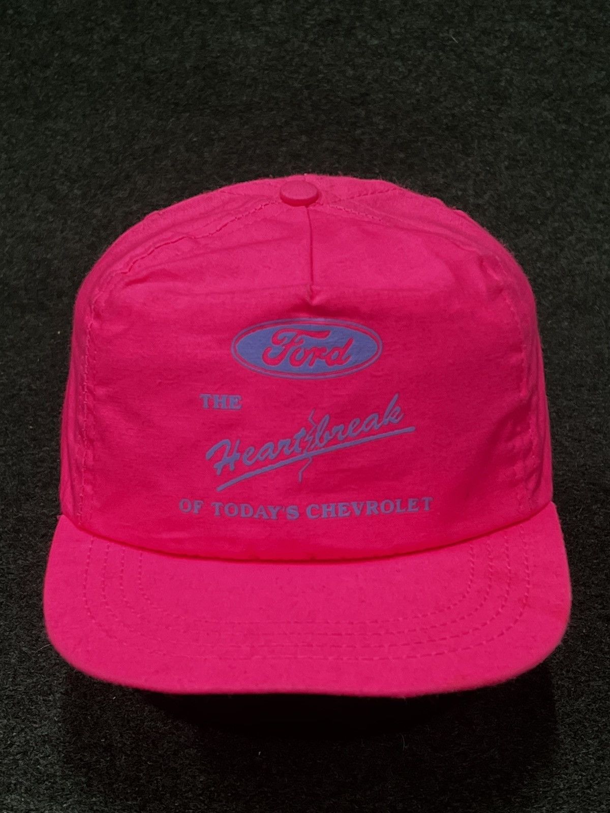 Ford Vintage 80s Ford Heartbreak Of Todays Chevrolet Snapback Hat Size ONE SIZE - 1 Thumbnail