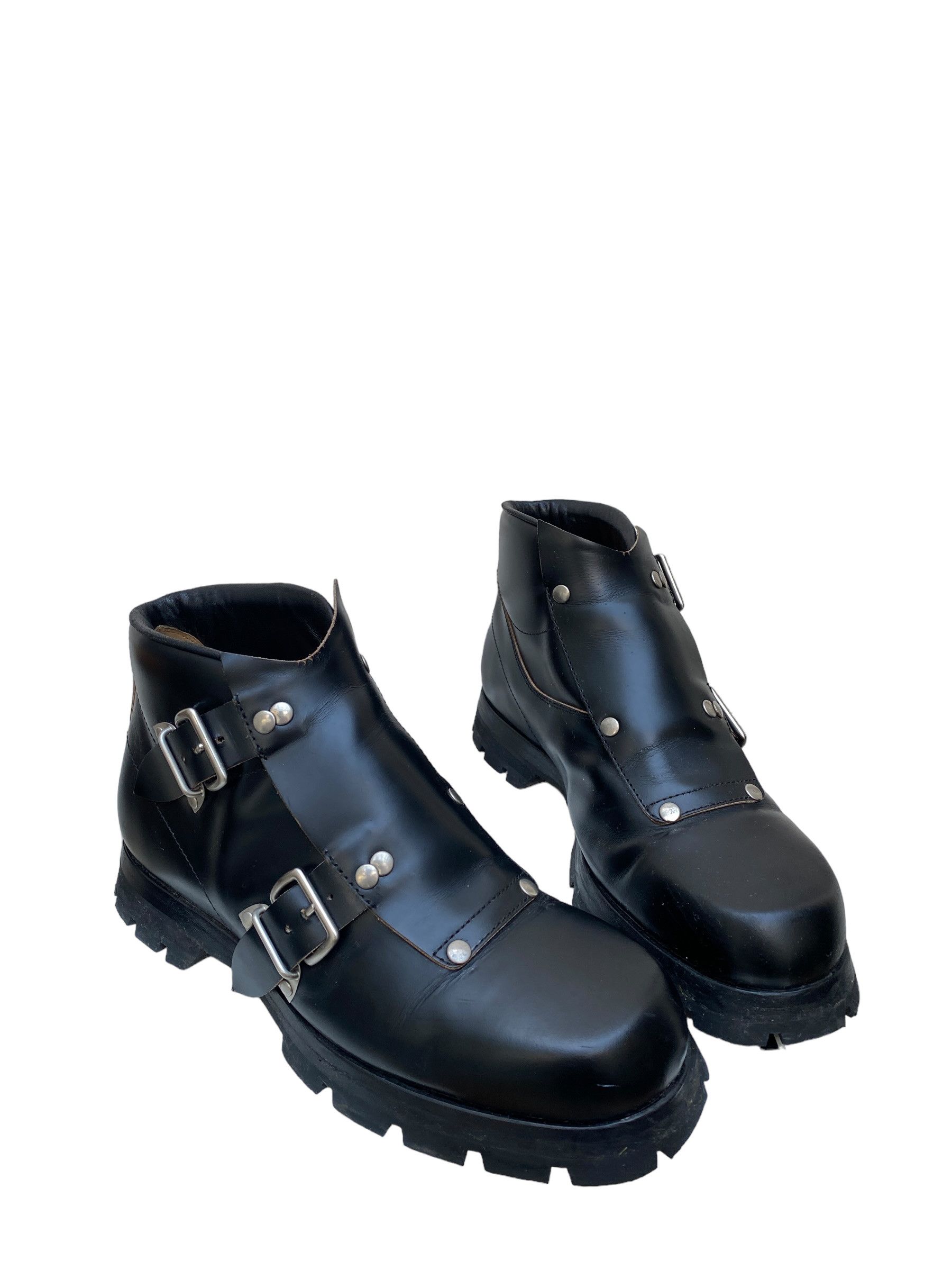 Jil Sander FW 2020 Black Leather Double Buckle Boots Size US 9 / EU 42 - 6 Thumbnail