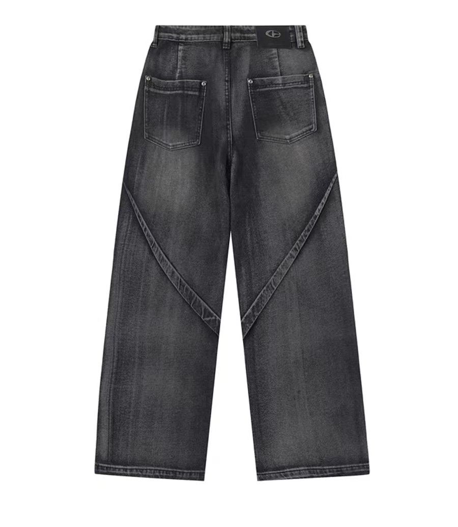 Jean × Vintage Vintage washed and distressed patchwork frayed denim jeans Size US 30 / EU 46 - 2 Thumbnail
