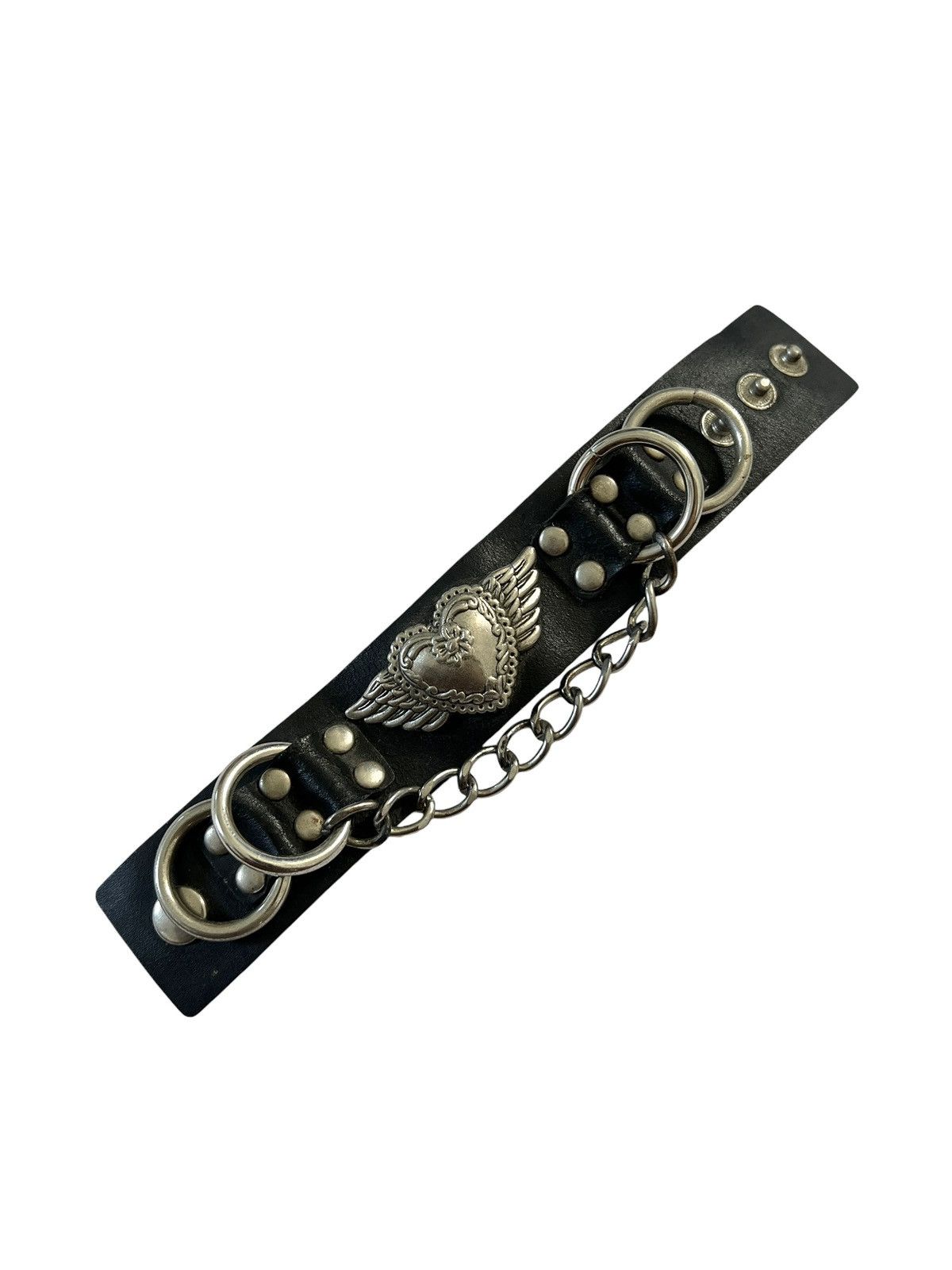 Leather × Vintage Vintage Flying Heart Leather Bracelet Size ONE SIZE - 2 Thumbnail