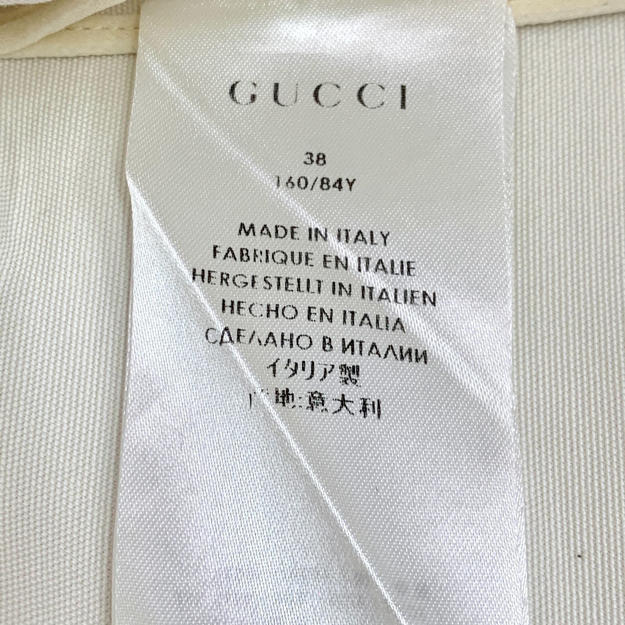 Gucci Gucci Beige Short-Sleeved Cotton Blend Top With Pockets Size Size S / US 4 / IT 40 - 4 Thumbnail