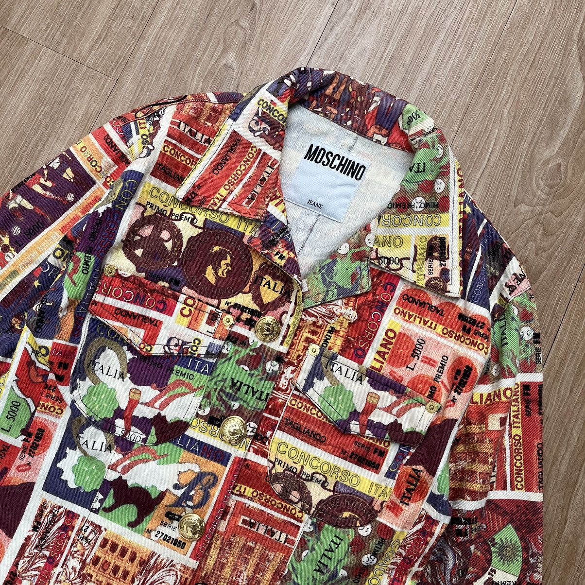 Moschino Authenti Moschino Jeans Trucker Jacket Full Printed Size M / US 6-8 / IT 42-44 - 3 Thumbnail