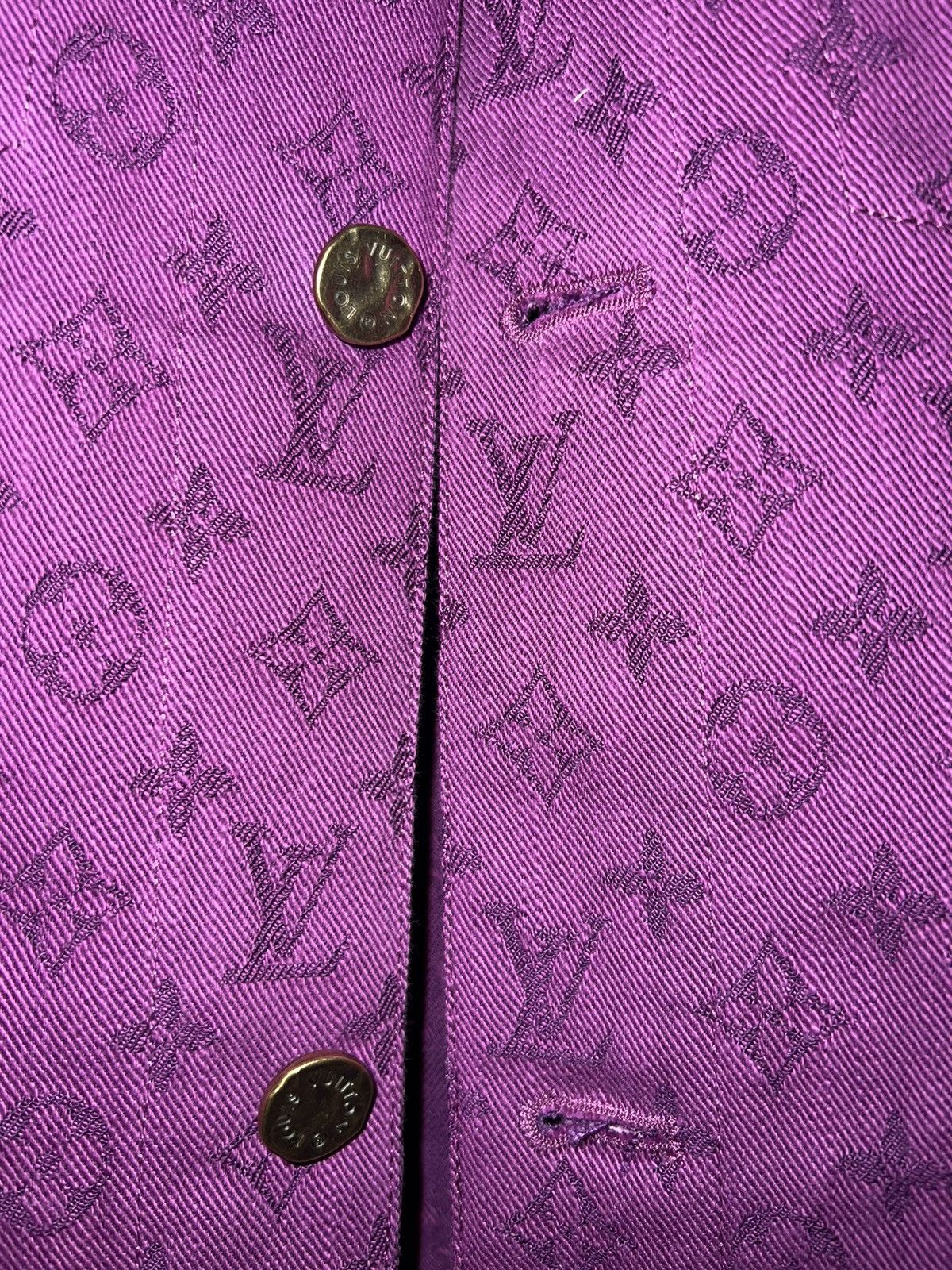 Louis Vuitton Louis Vuitton Monogram Pink Denim Jacket Size US L / EU 52-54 / 3 - 3 Thumbnail
