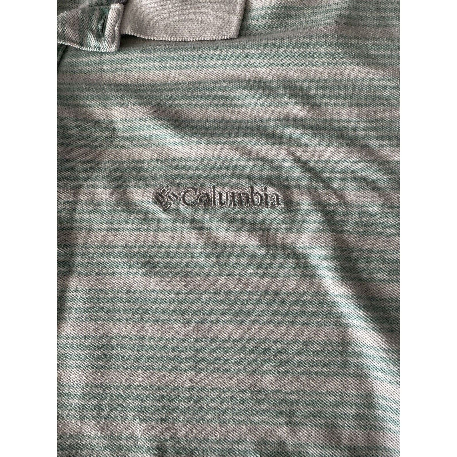Columbia COLUMBIA Omni Wick Polo XL, White w/Teal Stripe Size US XL / EU 56 / 4 - 3 Thumbnail
