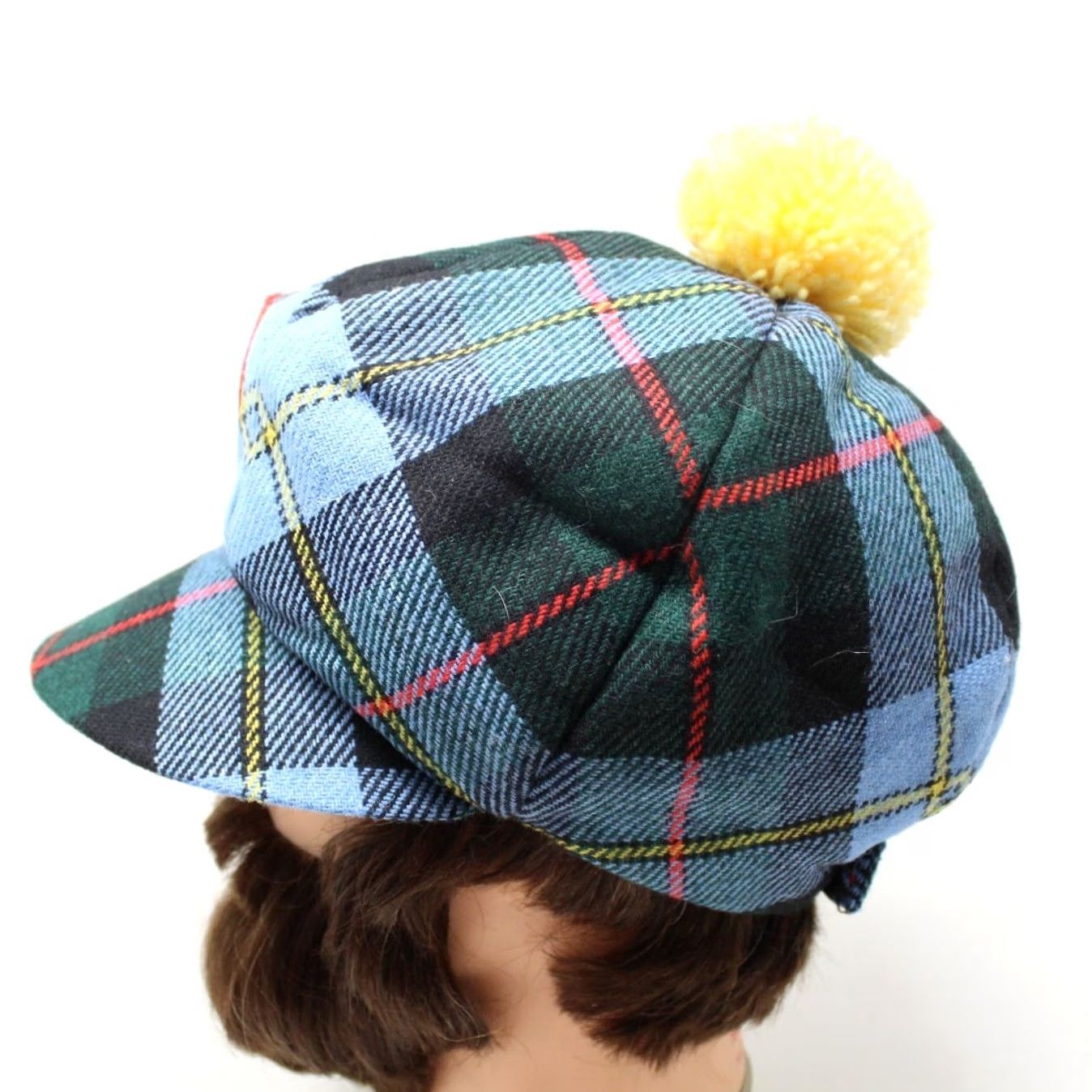 Vintage VTG Royal Troon 1989 British Open Hat Plaid Newsboy Cap Wool/Cotton Blue Green Red Yellow Men Adjustable One Size Crew/Newsboy Cap Men Size ONE SIZE - 5 Thumbnail