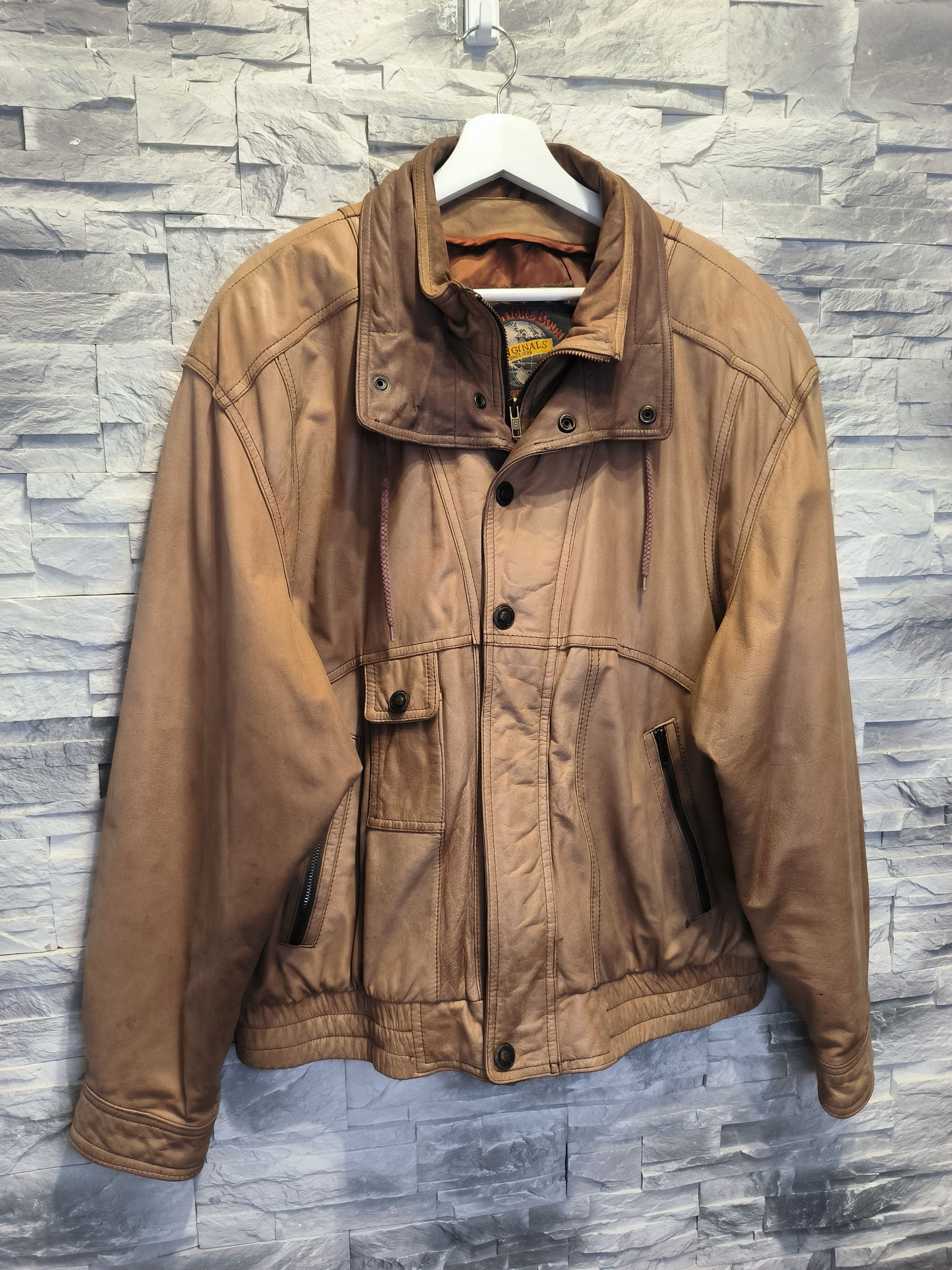 Adventure Bound × Vintage Vintage Adventure Bound Leather Jacket Brown Size US L / EU 52-54 / 3 - 3 Thumbnail