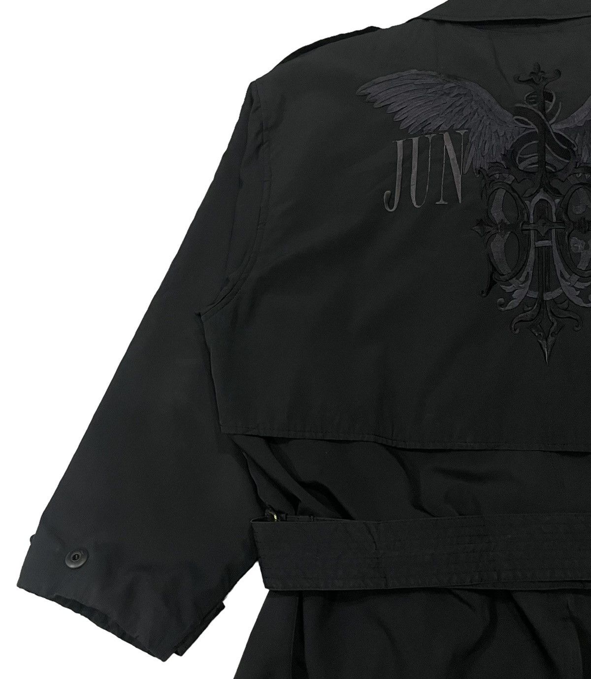 JUN MEN Vintage Jun Men Iconic Embroidery Logo Belted Trenchcoat Size US M / EU 48-50 / 2 - 5 Thumbnail