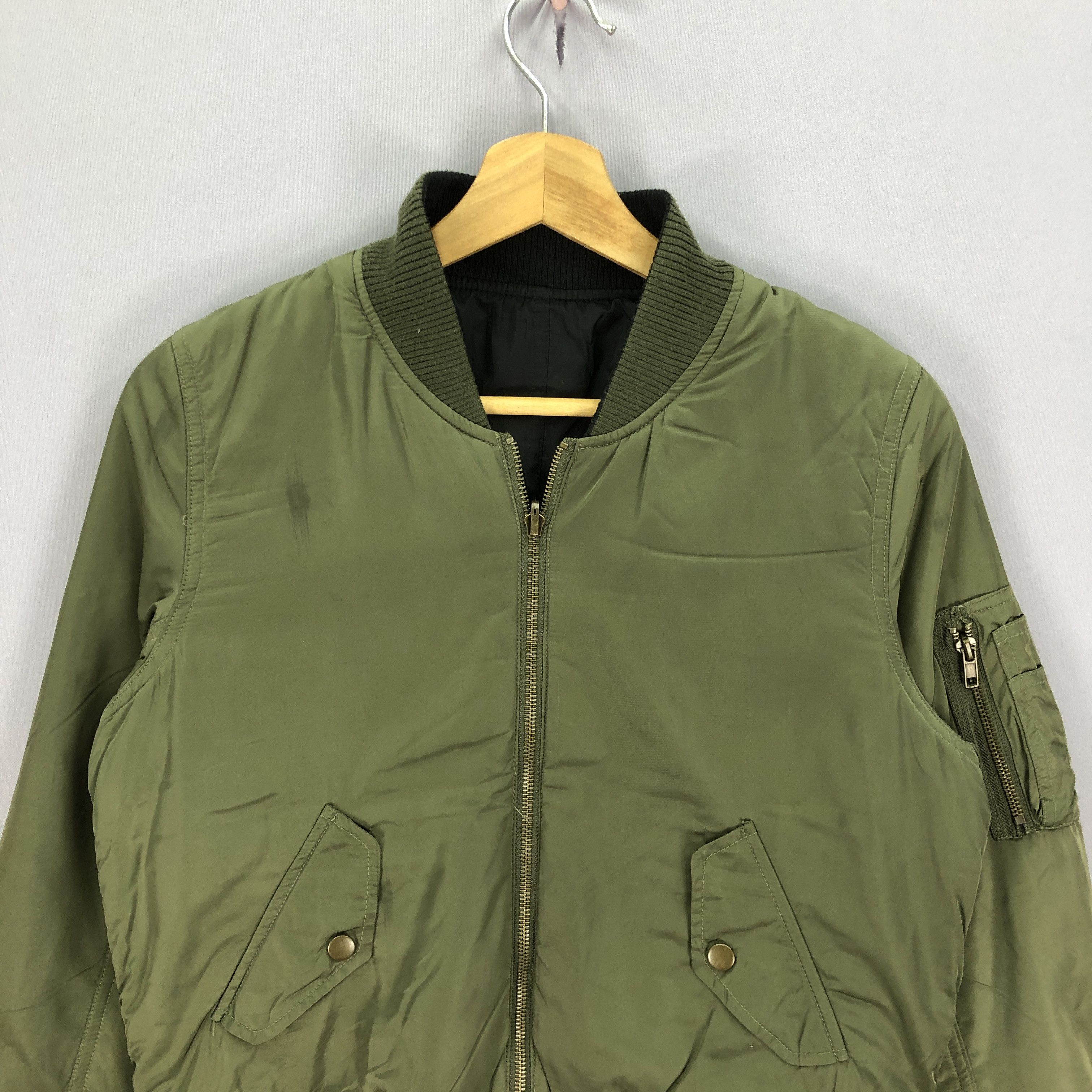 Japanese Brand Vintage Japanese Air Force Ma-1 Air Force Reversible Jacket Size US L / EU 52-54 / 3 - 3 Thumbnail