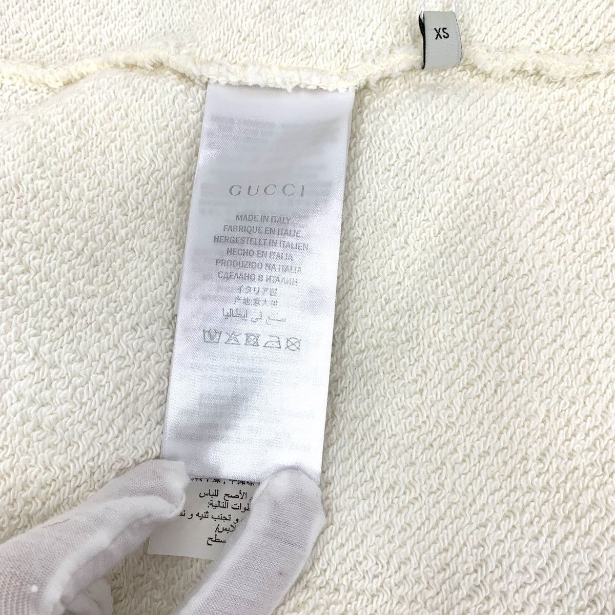 Gucci Gucci Beige Pig Embroidery Letter Glossy Sweatshirt K26WX Size XS / US 0-2 / IT 36-38 - 6 Thumbnail