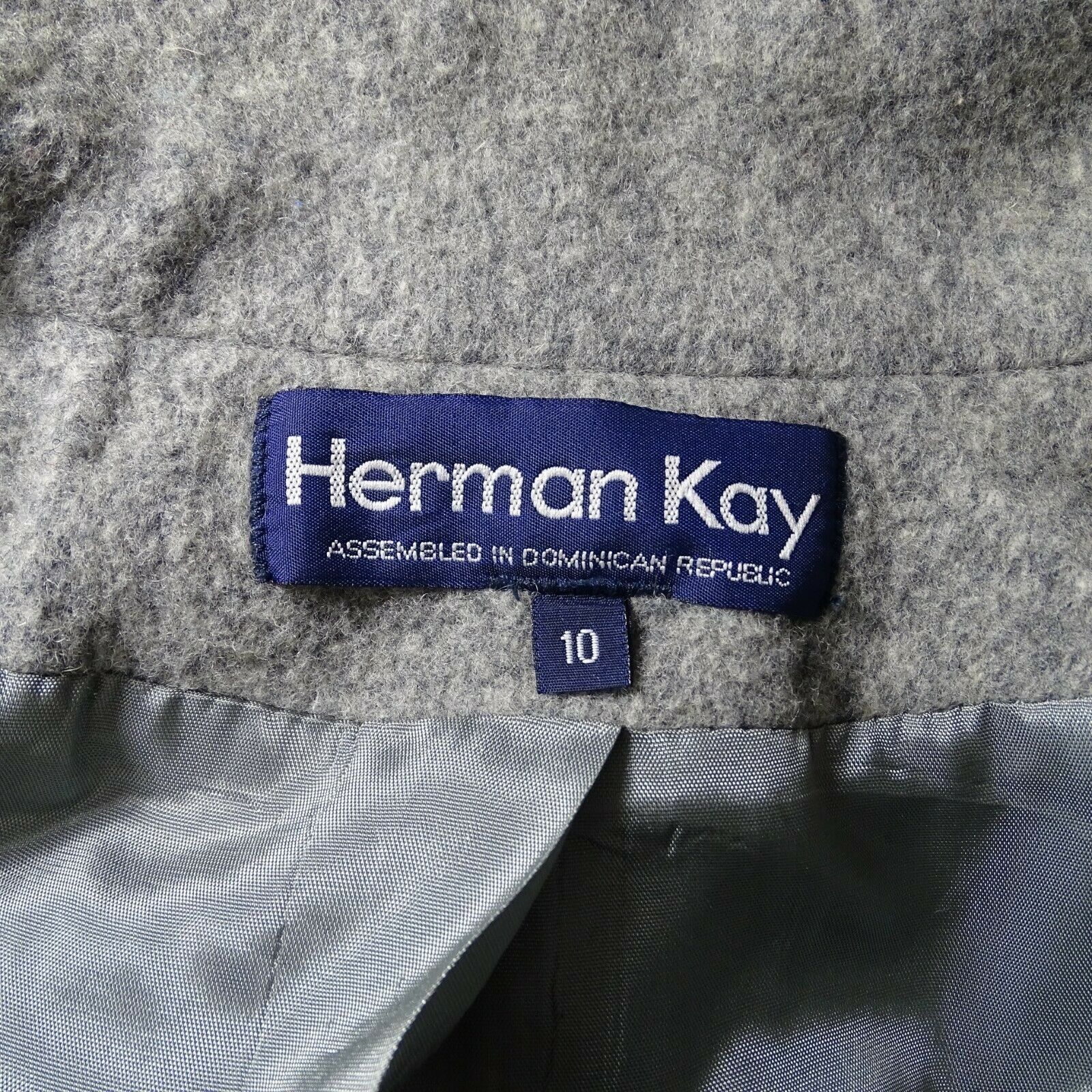 Other Herman Kay Coat and Scarf Button Front Women Size 10 Gray Size L / US 10 / IT 46 - 4 Thumbnail