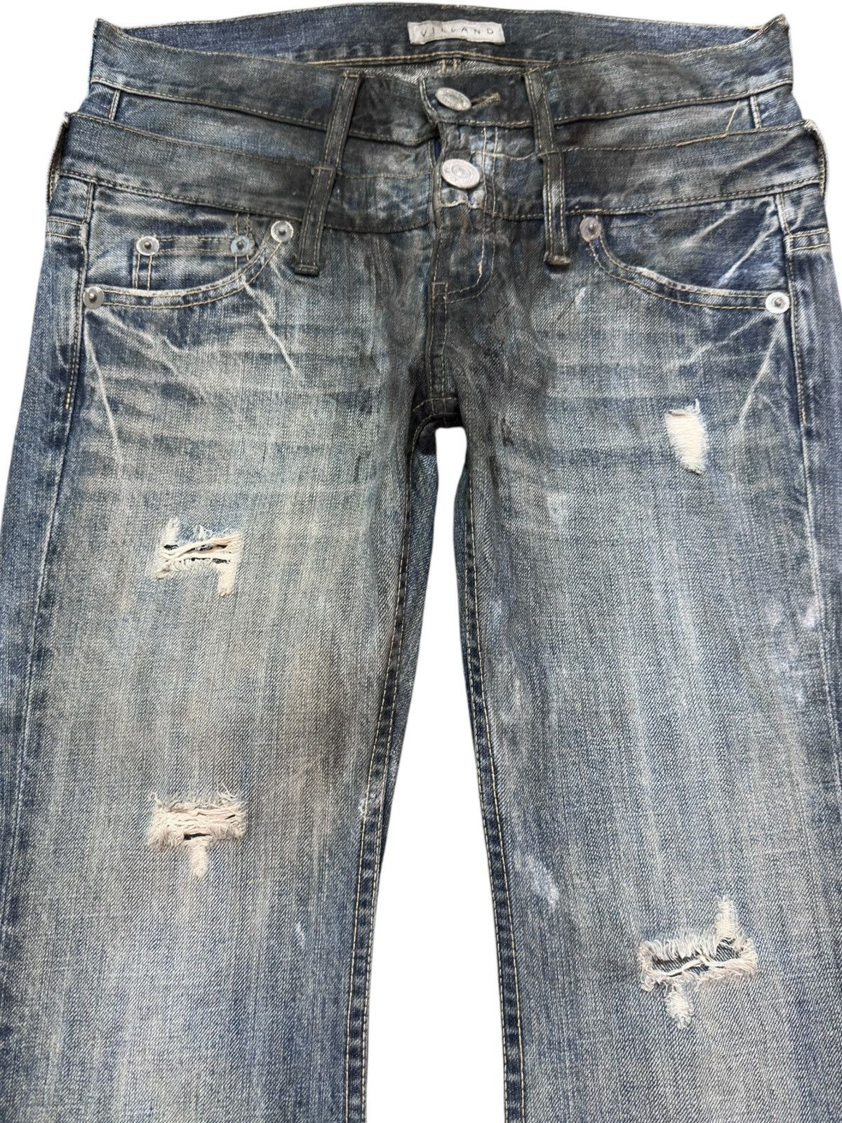 VILLAND Vintage Villand Double Waist Flare Bootcut Denim Size US 29 - 2 Thumbnail
