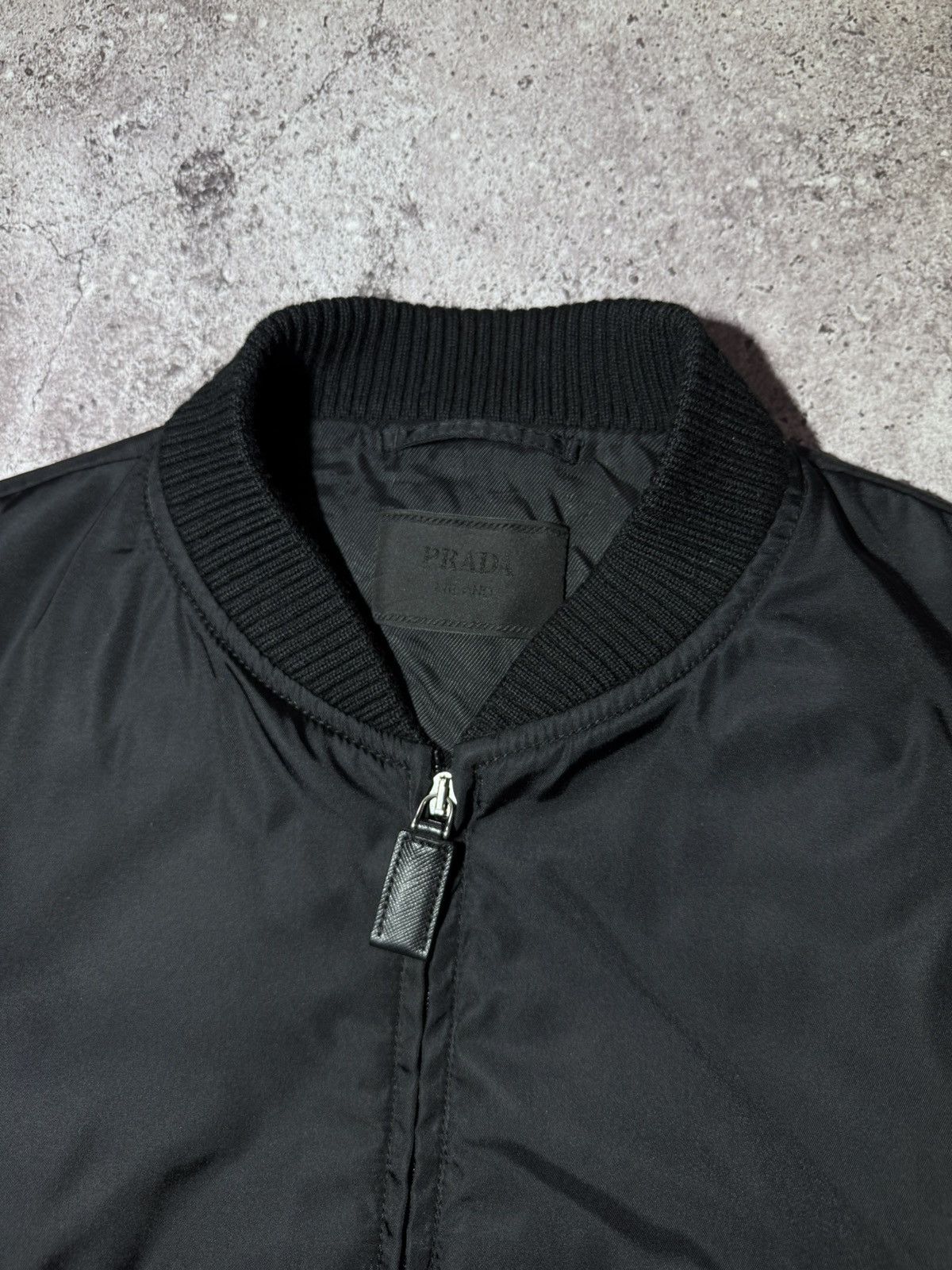 Prada Prada Nylon Bomber Jacket Black Rare Triangle Logo Size US M / EU 48-50 / 2 - 6 Thumbnail