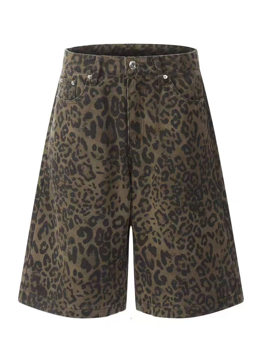 Japanese Brand Slouchy style vintage leopard baggy denim shorts Size US 32 / EU 48 - 5 Thumbnail
