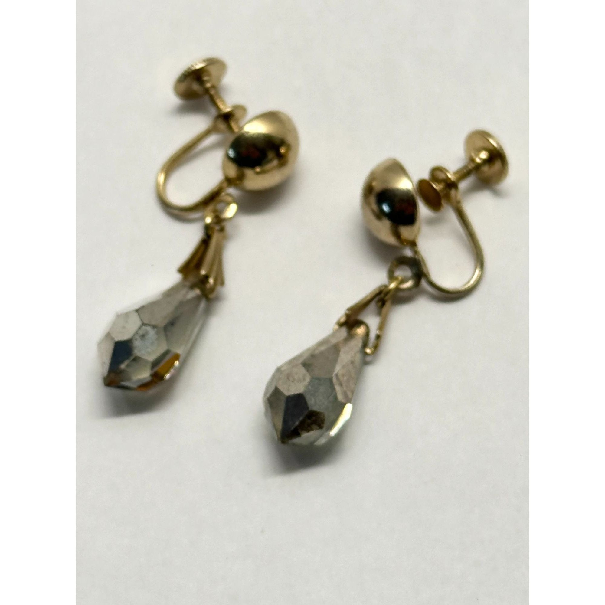 Vintage Vintage Coro Faceted Crystal Drop Earrings Size ONE SIZE - 6 Thumbnail