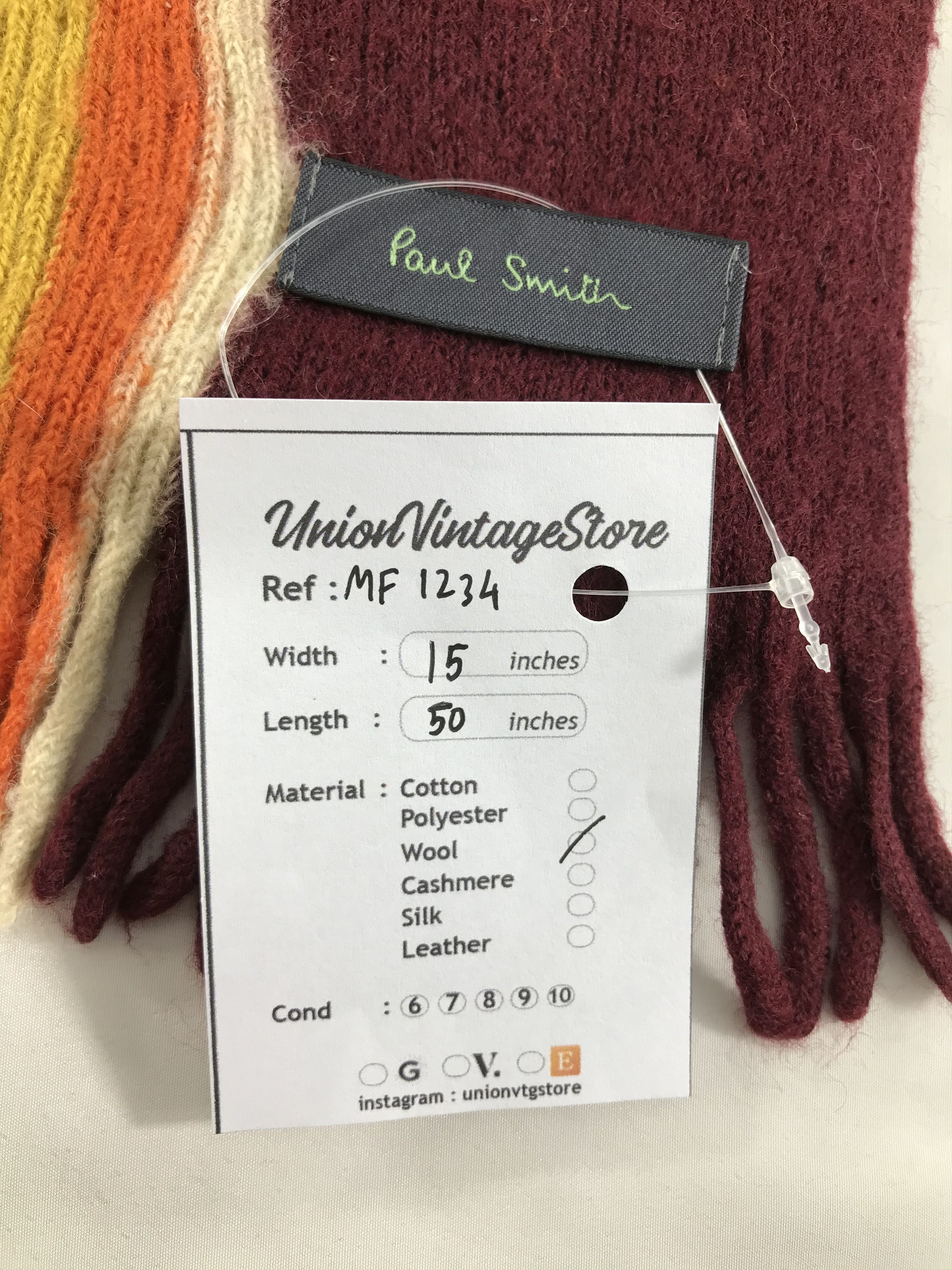 Paul Smith Vintage Paul Smith Scarf/Muffler/Neckwear MF1234 Size ONE SIZE - 5 Thumbnail