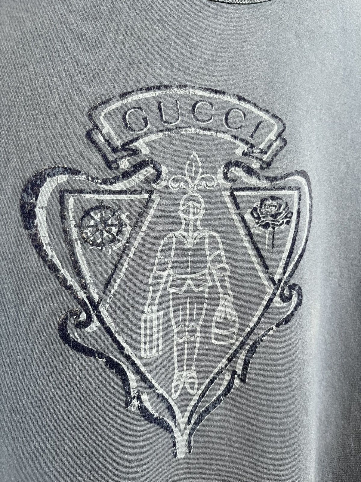 Gucci Gucci T-shirt Tops Gray Logo Simple Short Sleeve Casual Size US S / EU 44-46 / 1 - 5 Thumbnail