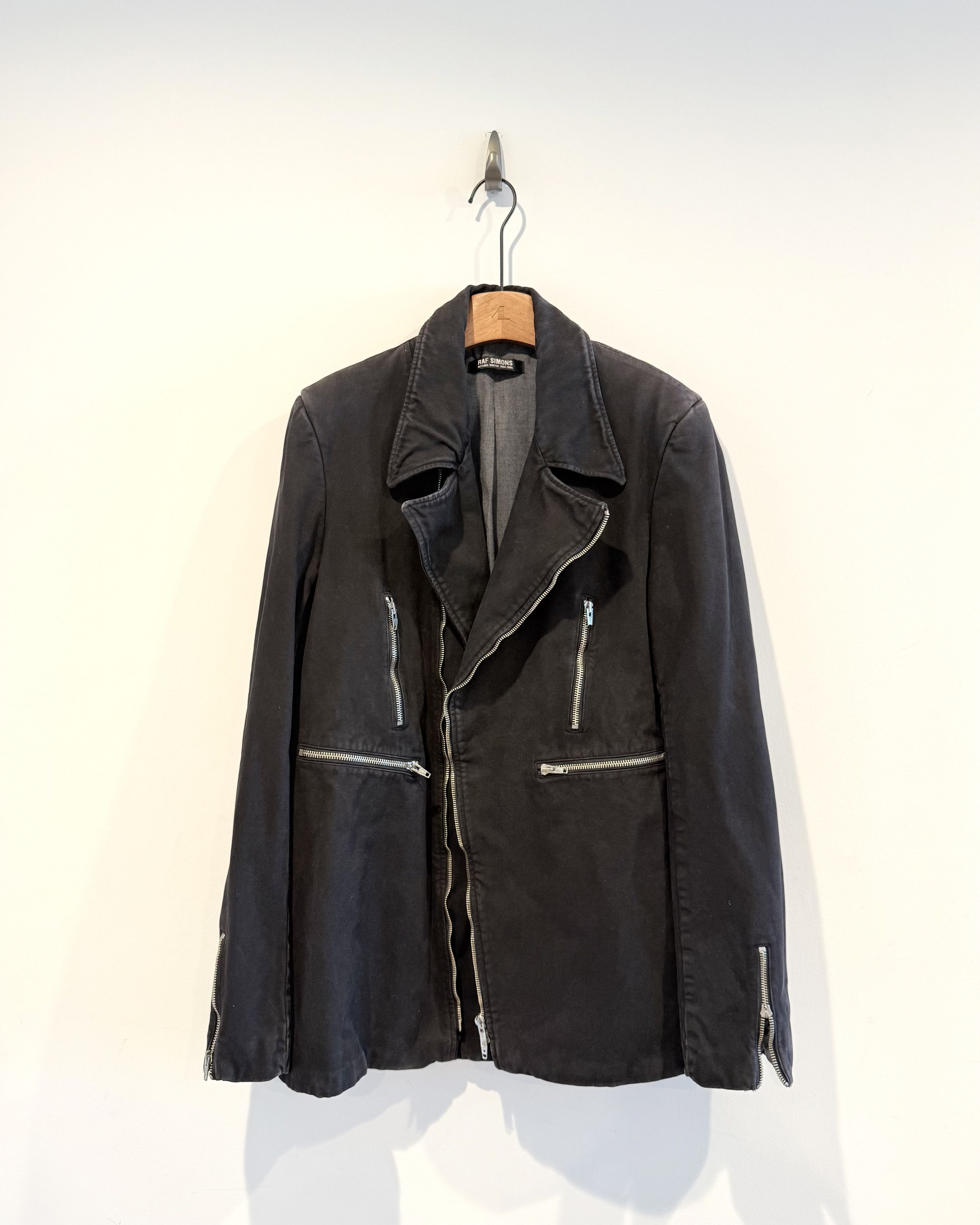 Raf Simons Raf Simons Aw04 Waves' Perfecto Multi Zip Jacket Size 48L - 1 Thumbnail