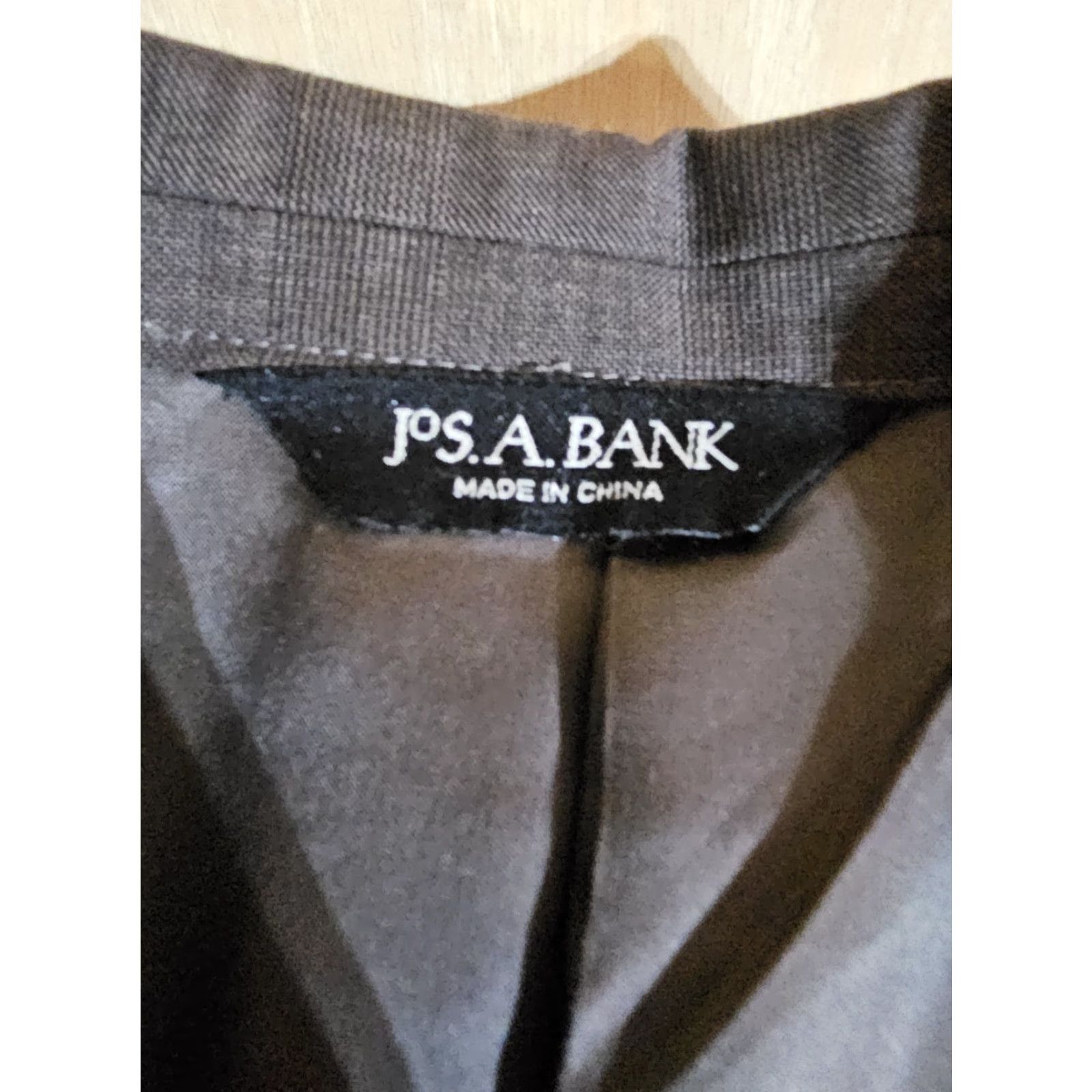 Jos. A. Bank Jos A Bank Signature Collection Suit Mens 2pc 100% Wool 43R 36x30 Brown/Grey Size 46R - 4 Thumbnail