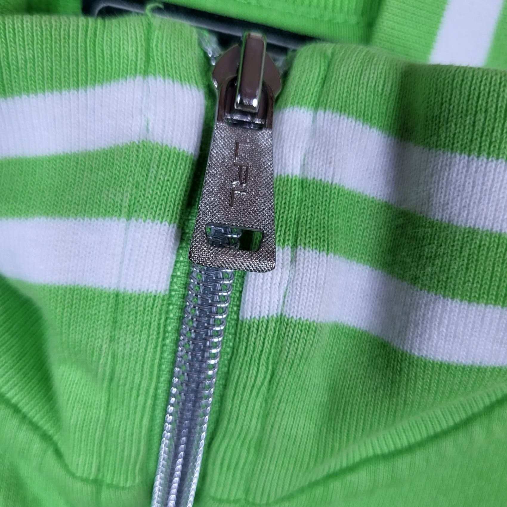 Ralph Lauren Ralph Lauren Women's Sweatshirt 100% Cotton Green/white Full Zip Size L Regular Fit Crew Neck Pullover Casual Size L / US 10 / IT 46 - 2 Thumbnail