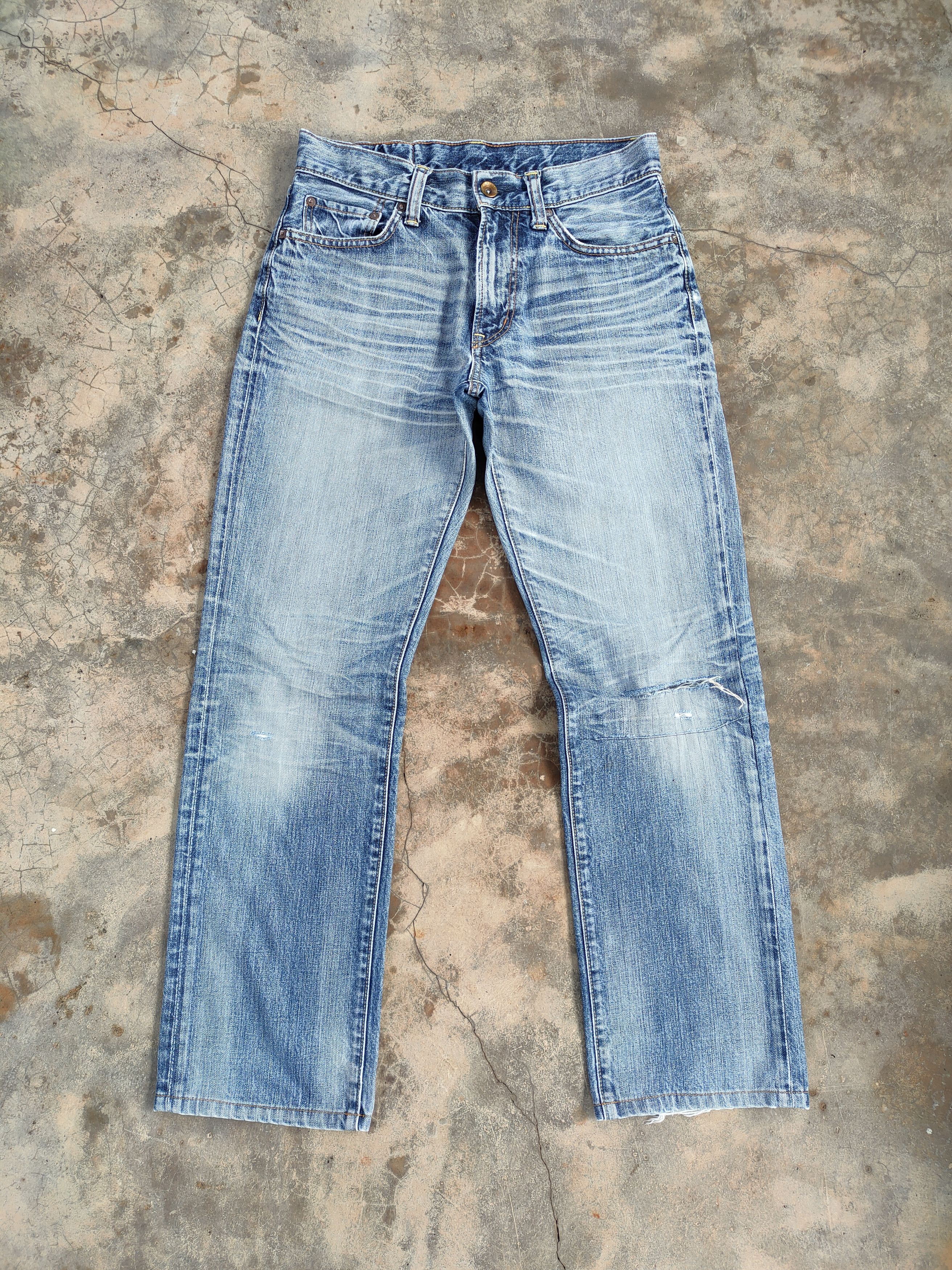 Jean W32 VINTAGE JAPANESE FADED DISTRESSED DENIM JEANS PANTS Size US 32 / EU 48 - 1 Thumbnail