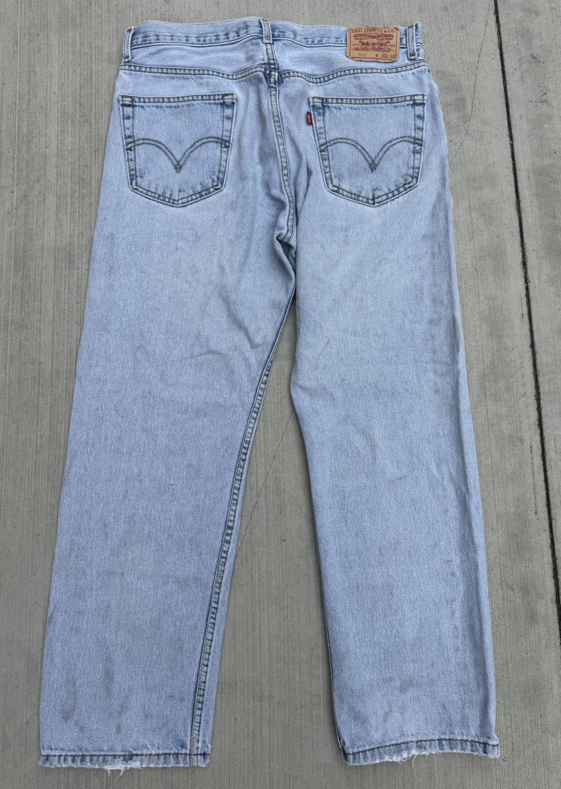 Levi's LEVI’S 505 REGULAR FIT BLUE JEANS DENIM SIZE 36 W x 30 L Size US 36 / EU 52 - 4 Thumbnail