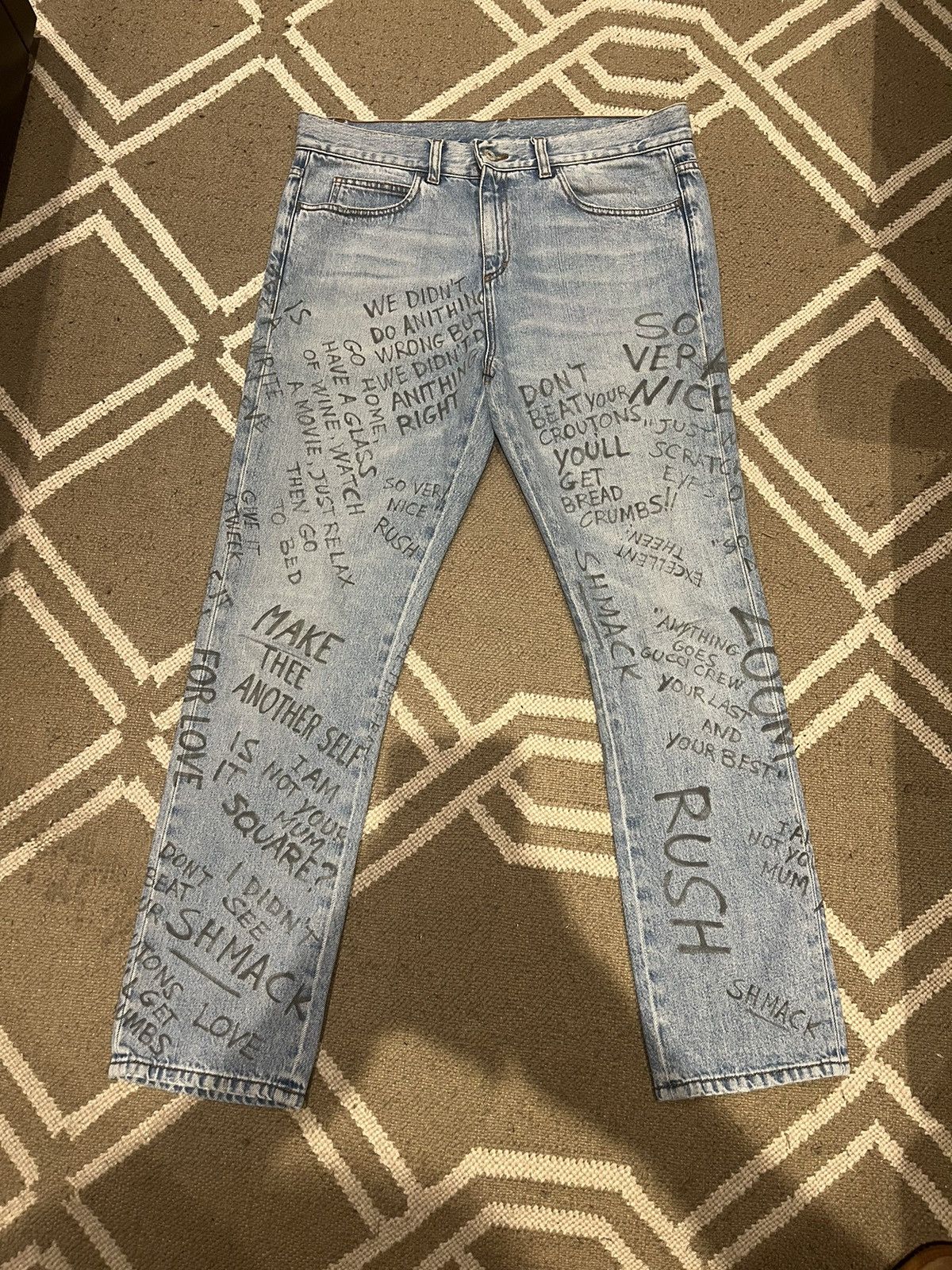 Gucci Gucci punk rock scribble denim jeans Grailed