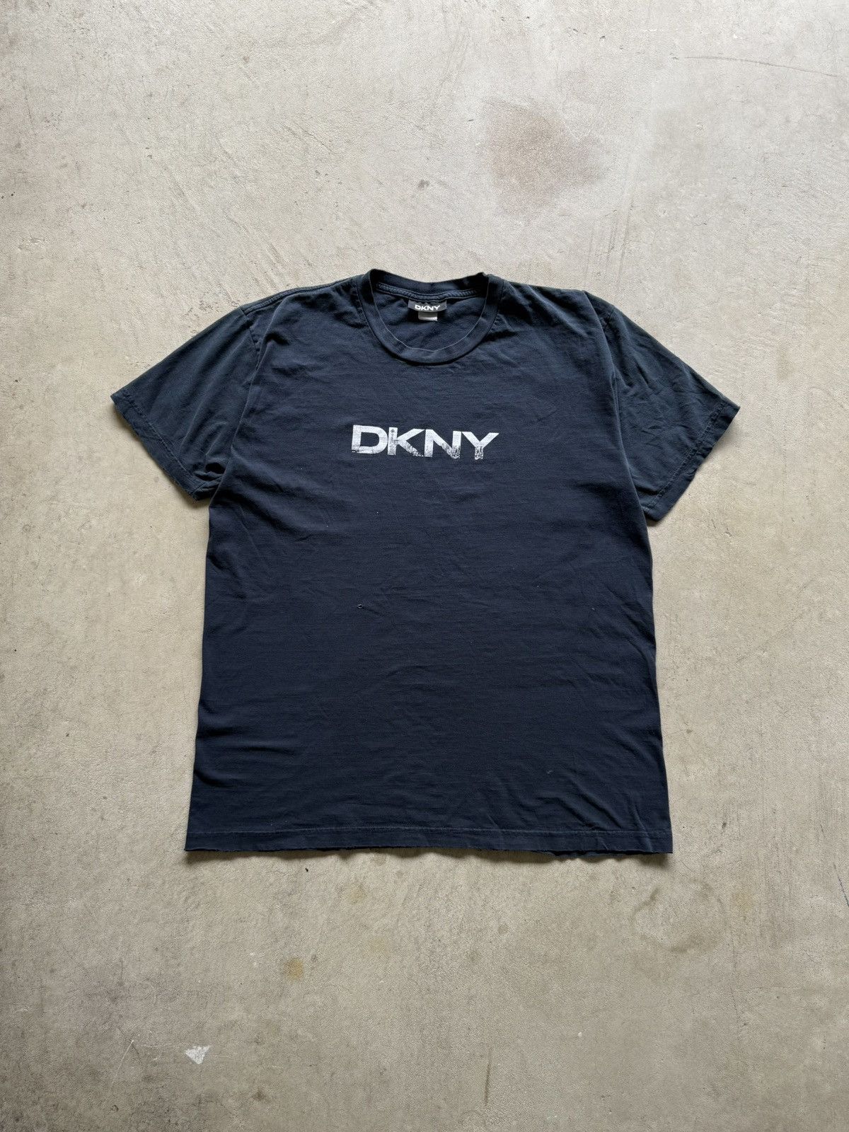 DKNY Y2K Vintage DNKY Black Faded New York Logo Print Shirt Size US M / EU 48-50 / 2 - 1 Thumbnail