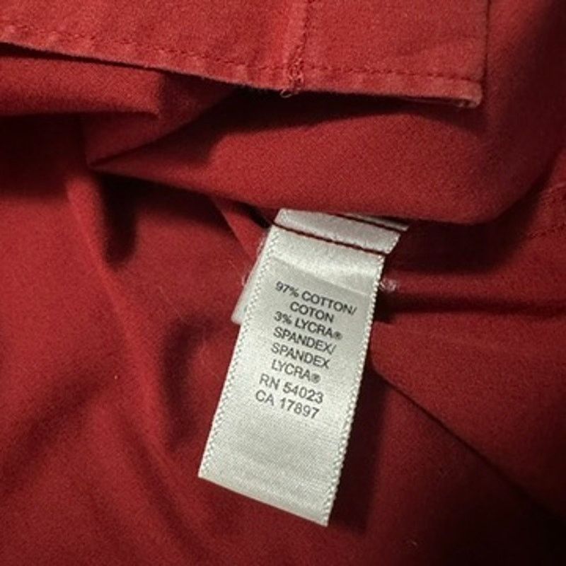 Banana Republic Banana Republic red stretch short sleeve button down size L Size US L / EU 52-54 / 3 - 5 Thumbnail