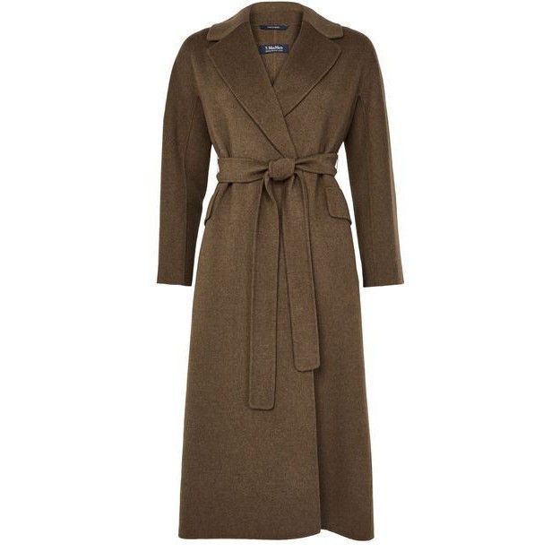 MAX MARA Enzo Brown Wool Long Coat New & Authentic (Women's