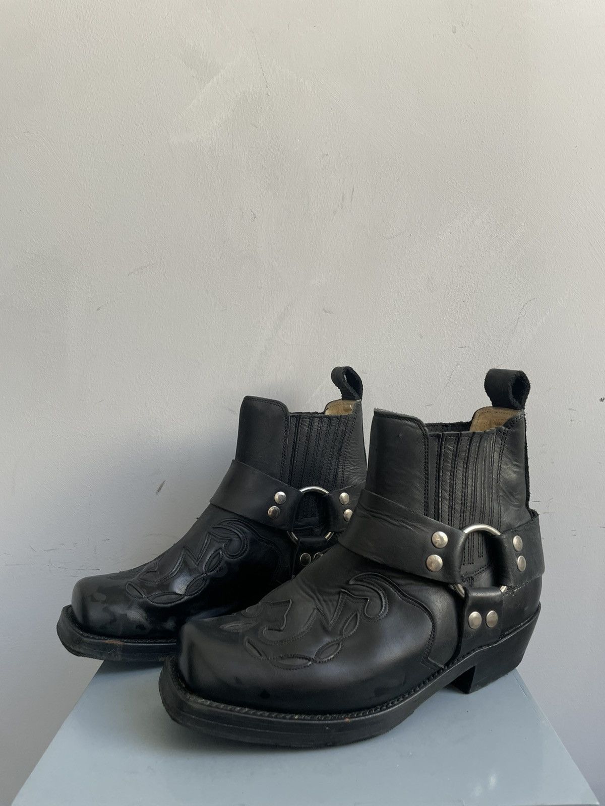 Harley Davidson Retro flames boots western Ankle moto harley davidson style Size US 9 / IT 39 - 1 Thumbnail